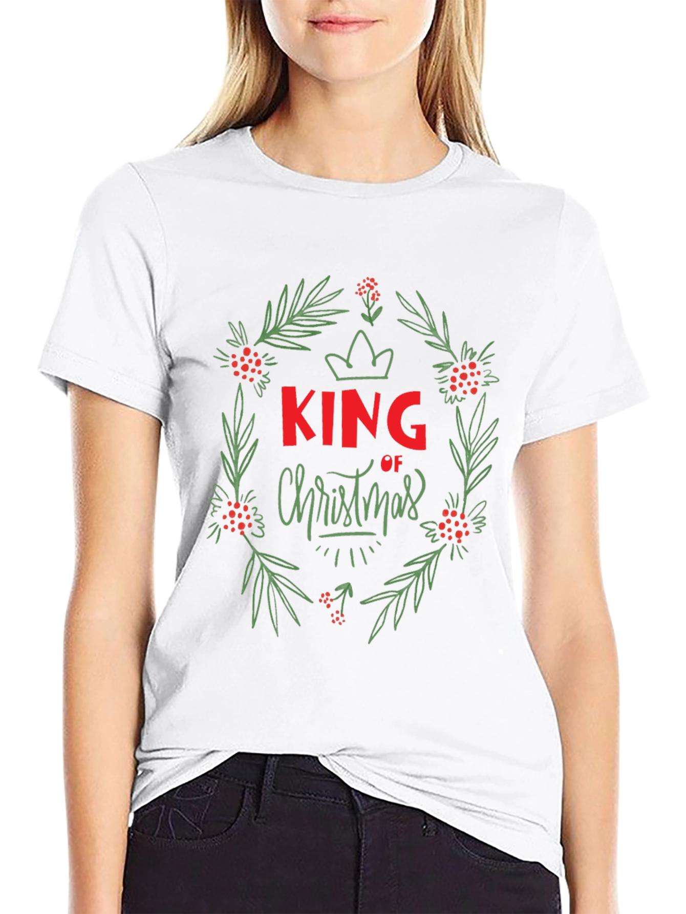 King of Christmas Wreath Graphic Tee