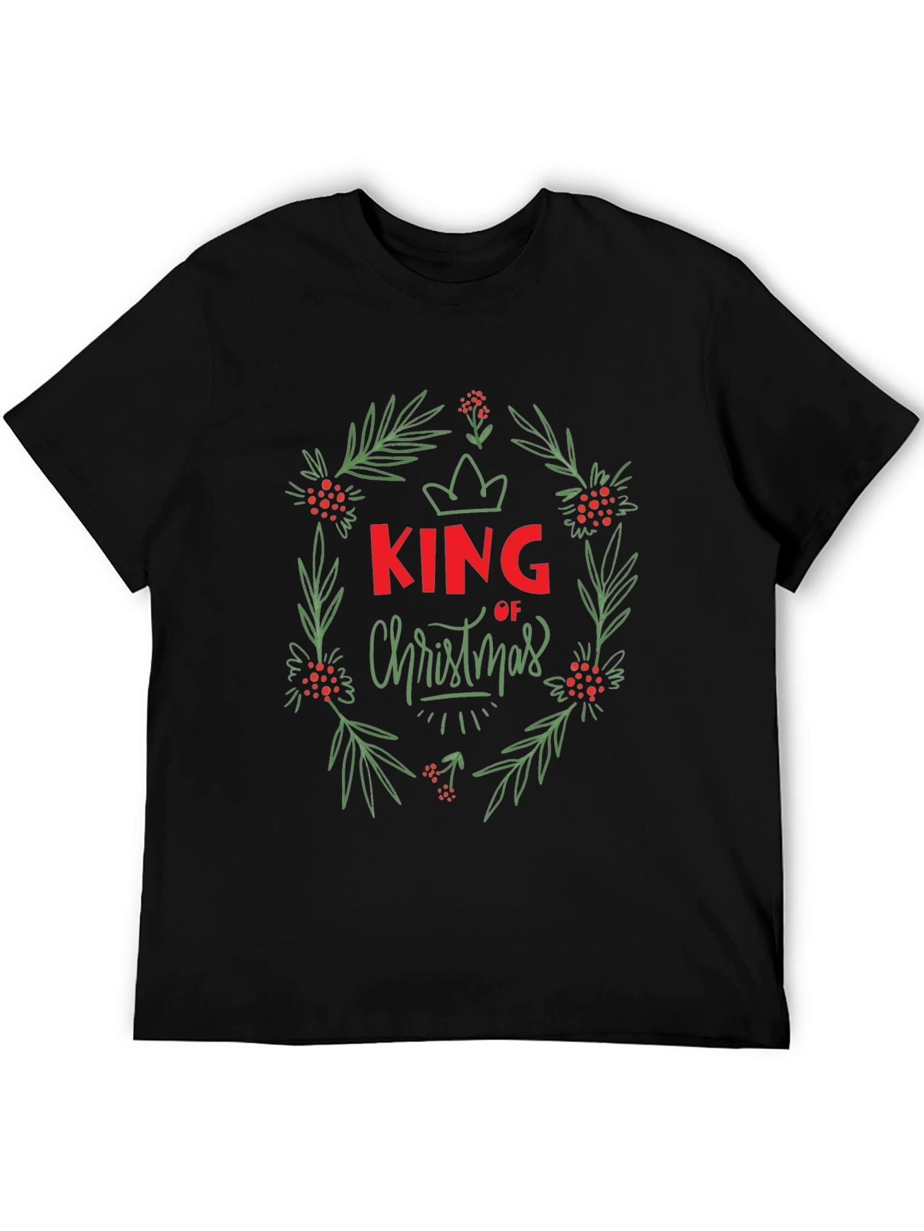 King of Christmas Wreath Graphic Tee
