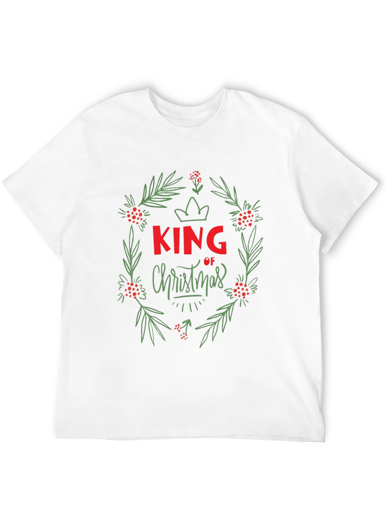 King of Christmas Wreath Graphic Tee