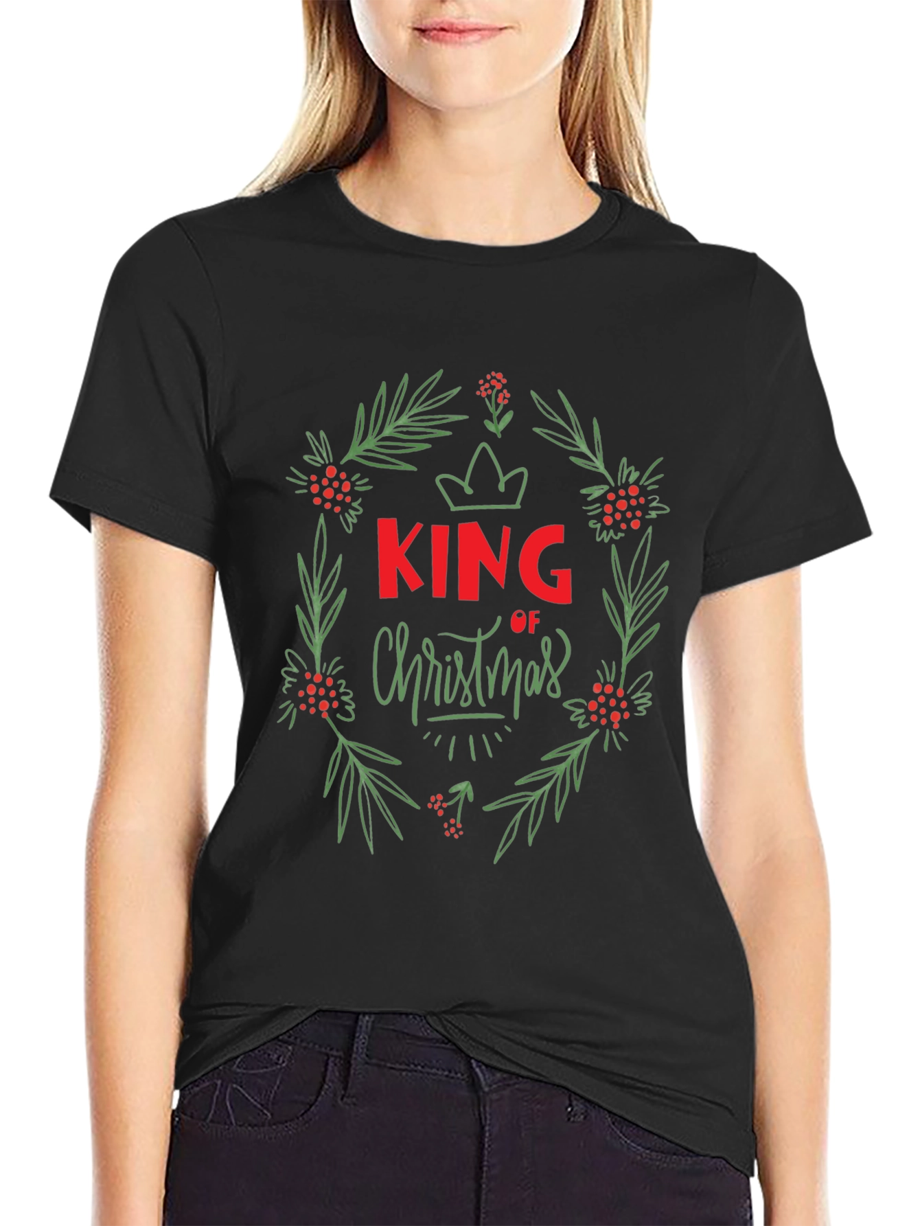 King of Christmas Wreath Graphic Tee