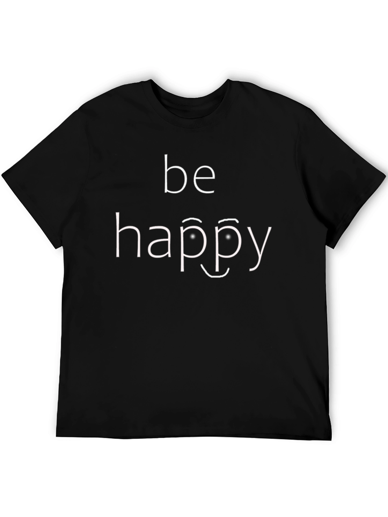 Be Happy Graphic Tee - Black