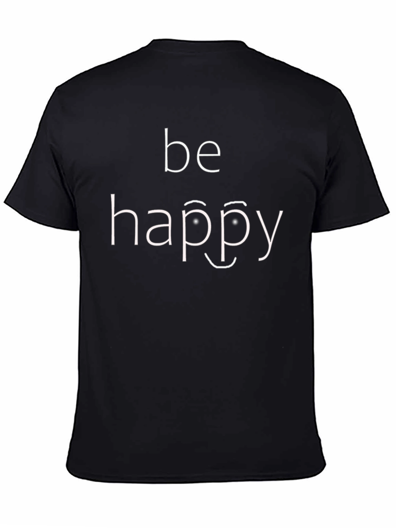 Be Happy Graphic Tee - Black