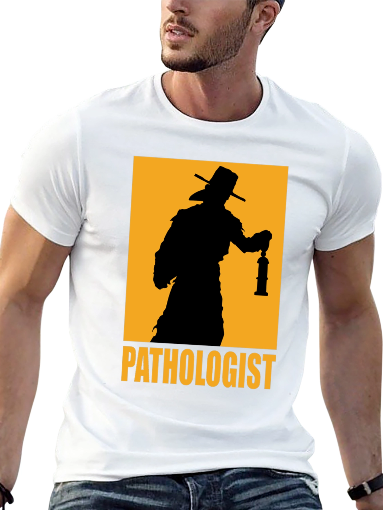 Pathologist T-Shirt - Plague Doctor Silhouette