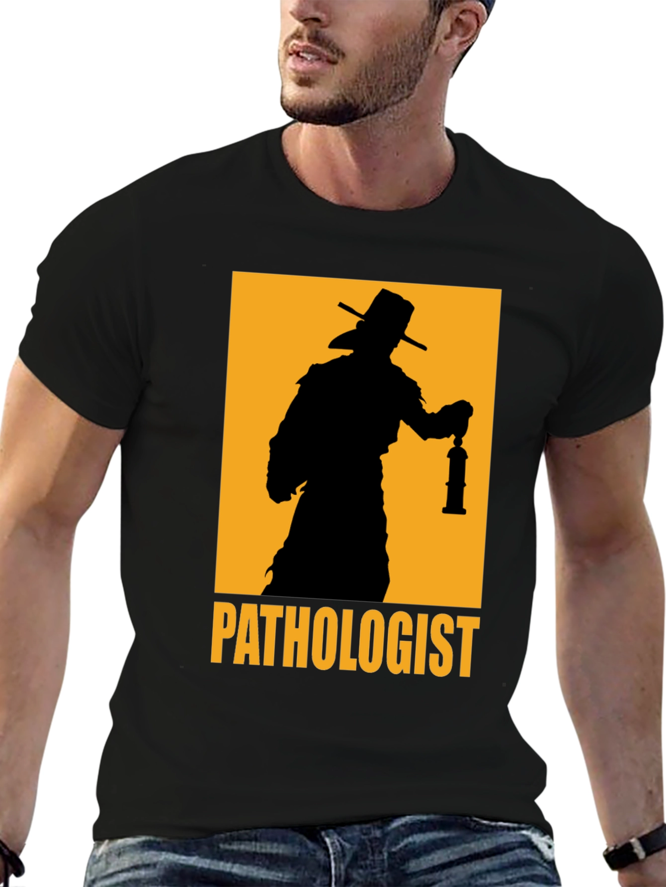 Pathologist T-Shirt - Plague Doctor Silhouette