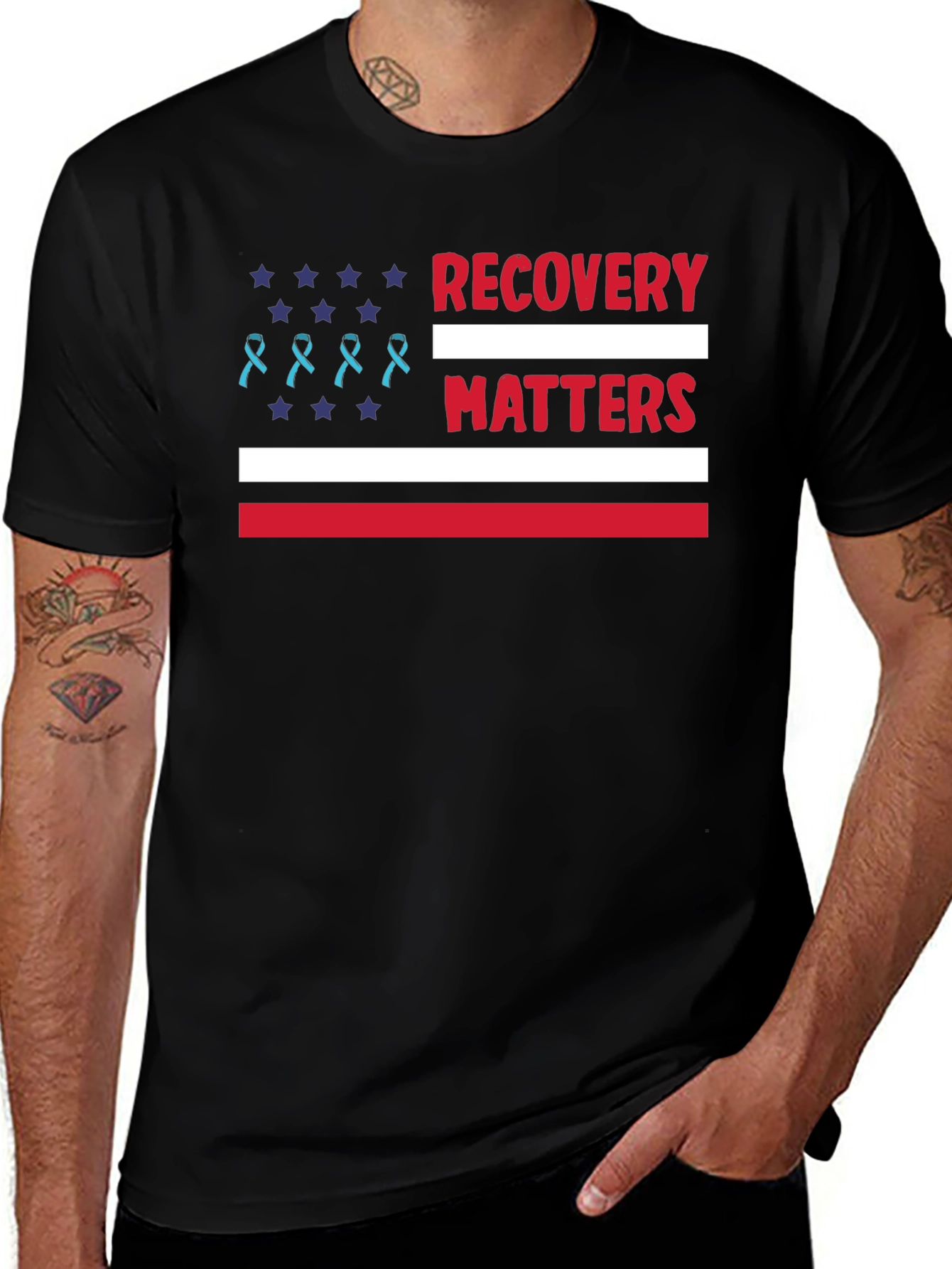 Recovery Matters American Flag T-Shirt