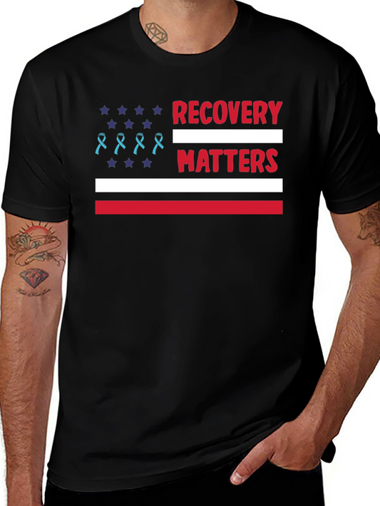 Recovery Matters American Flag T-Shirt