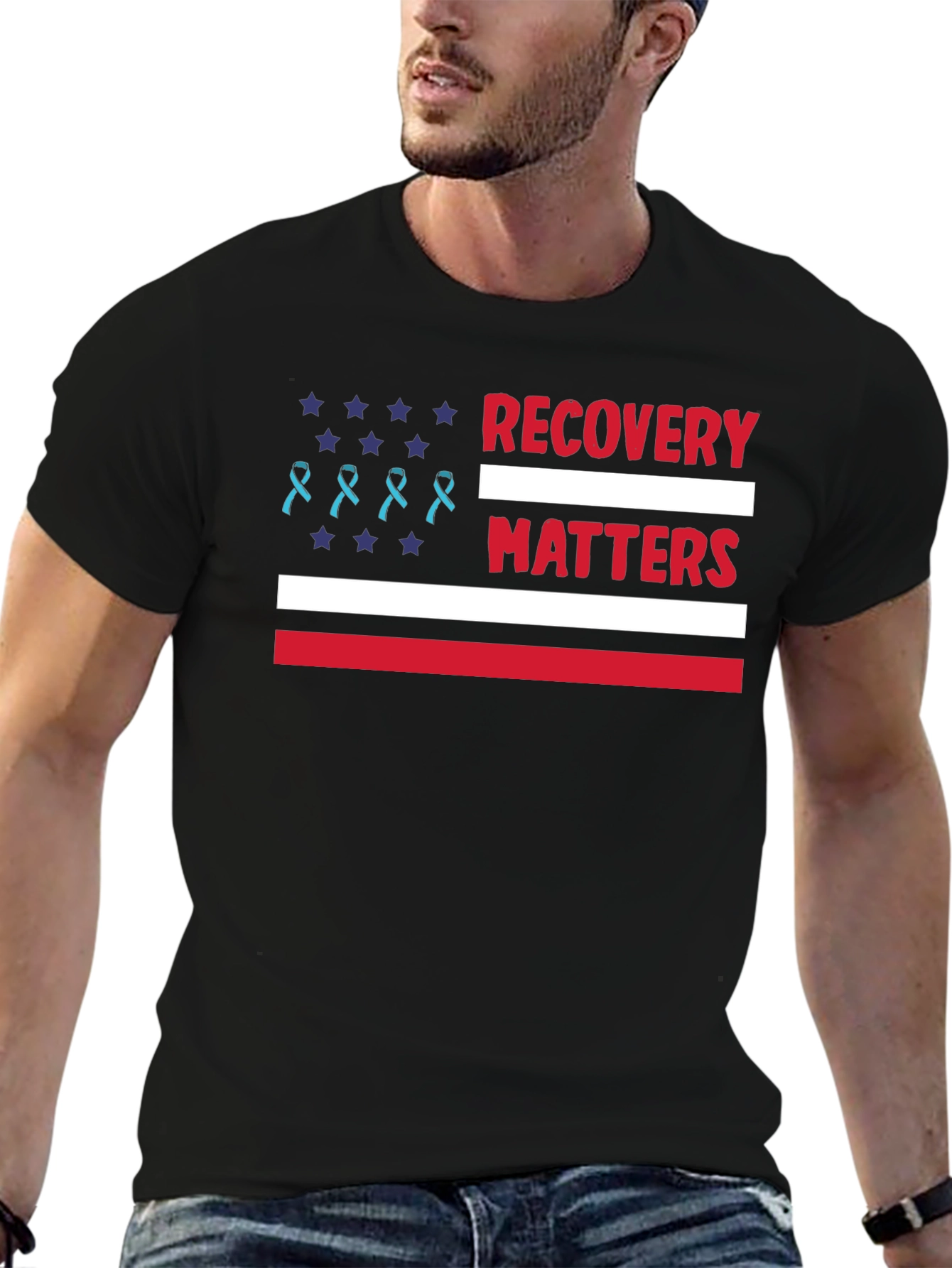 Recovery Matters American Flag T-Shirt