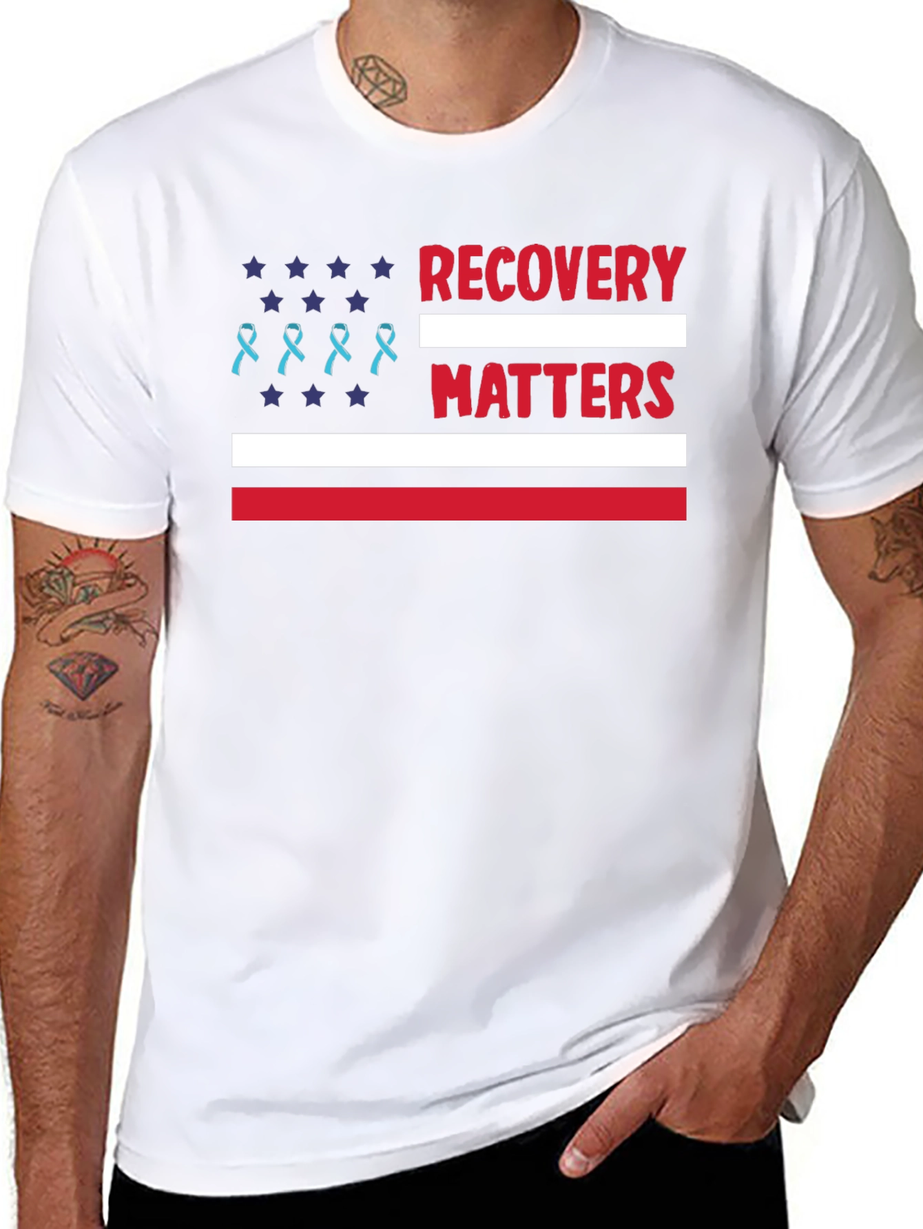Recovery Matters American Flag T-Shirt