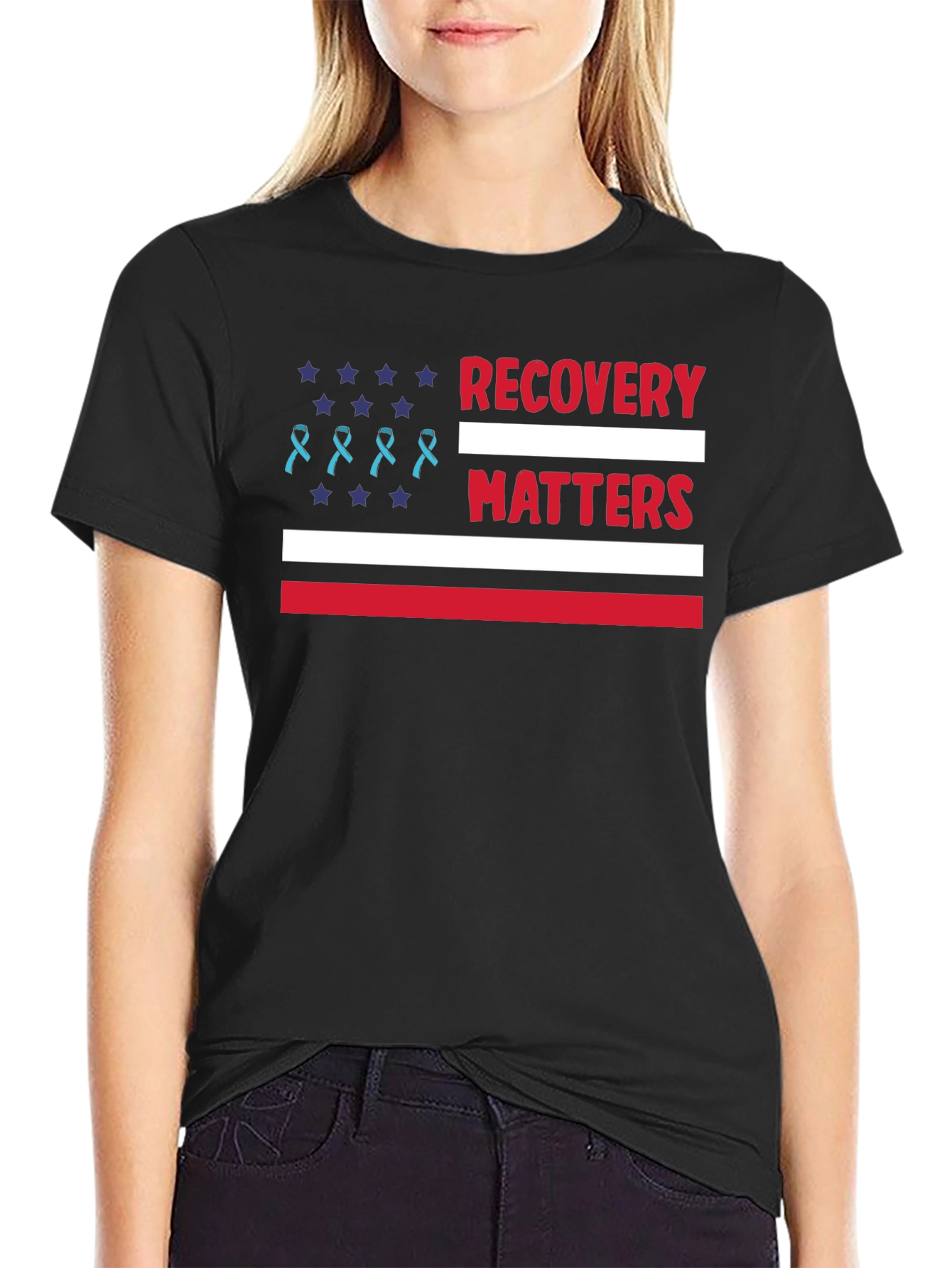 Recovery Matters American Flag T-Shirt