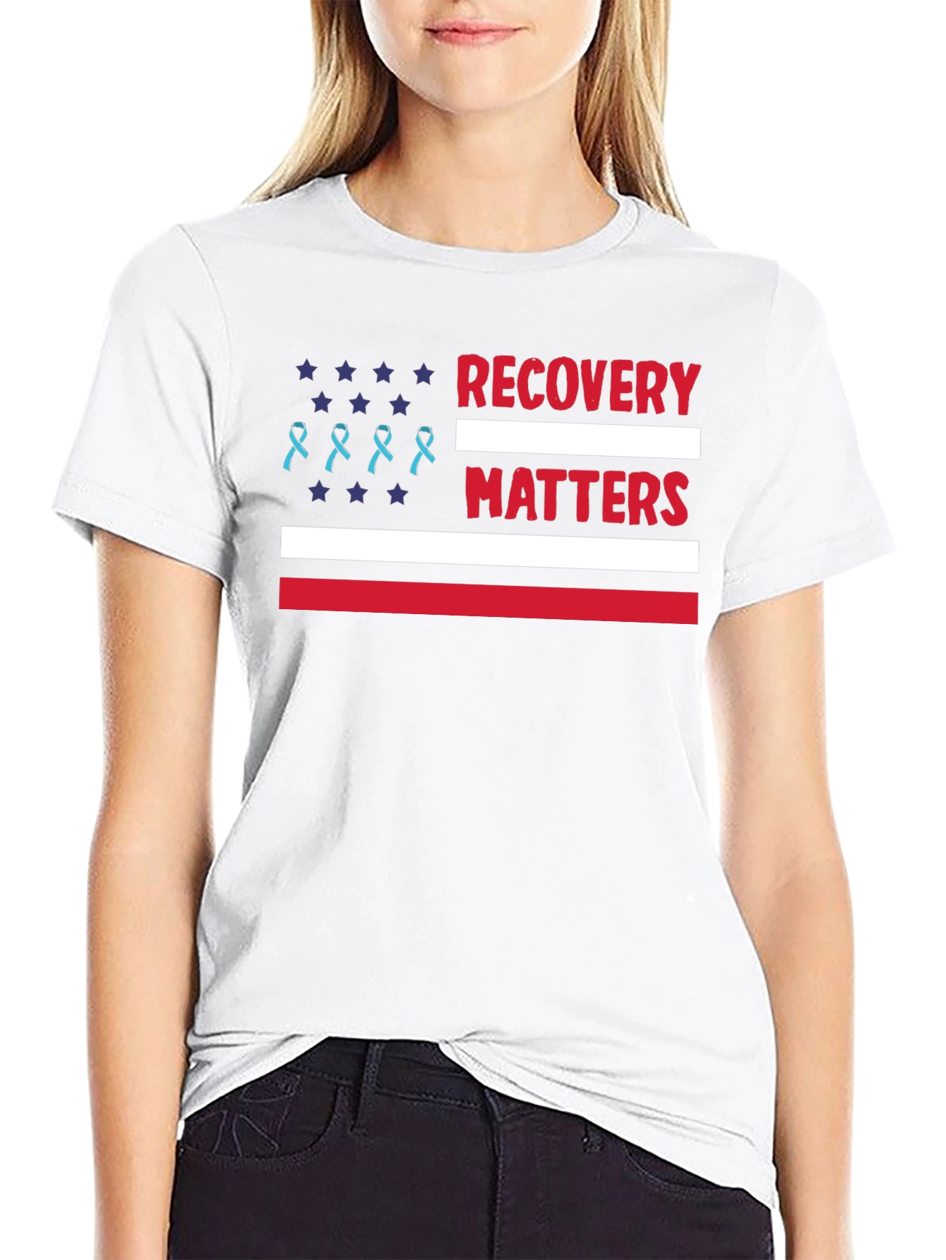 Recovery Matters American Flag T-Shirt