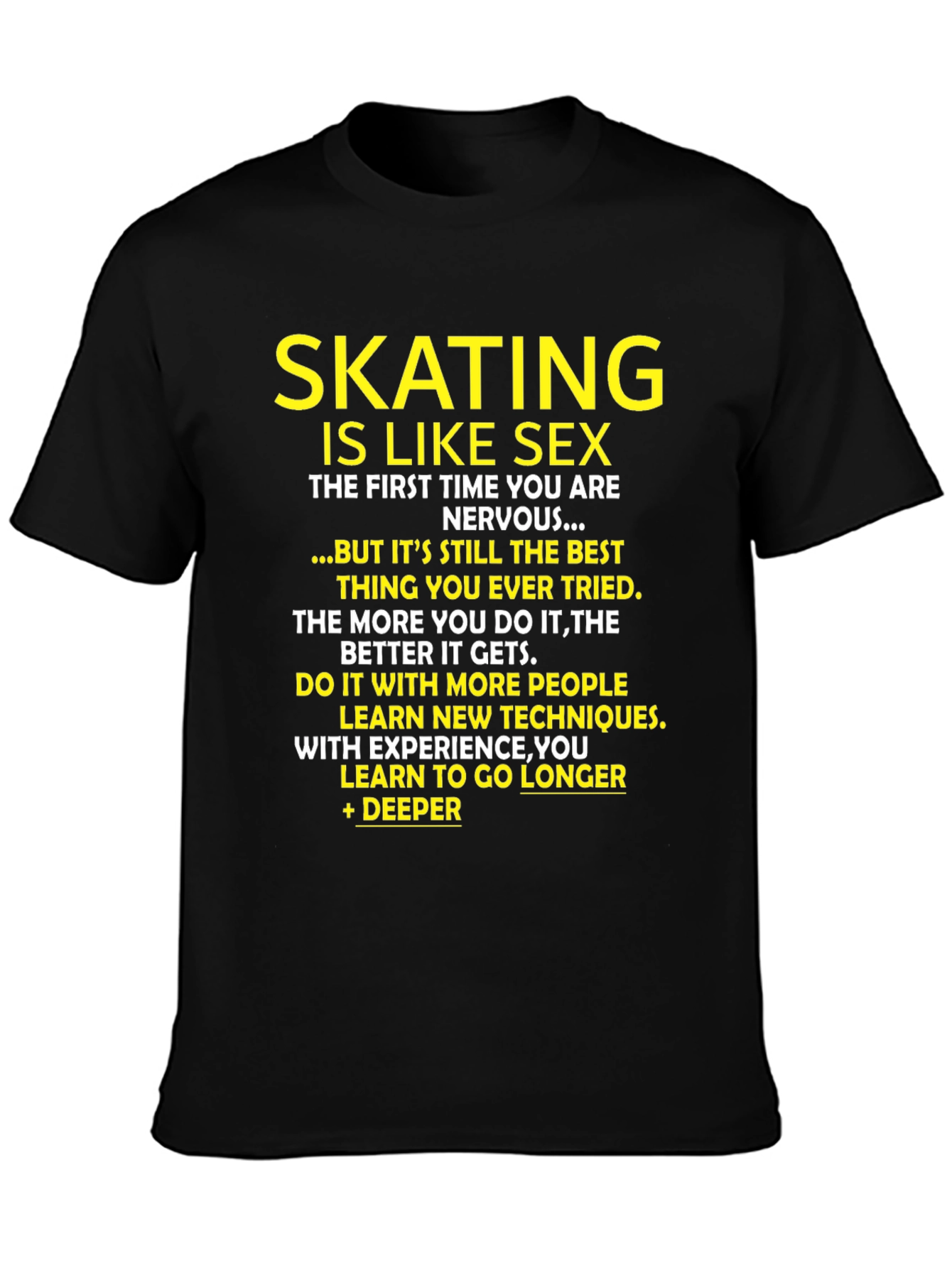Skating is Like Sex Graphic T-Shirt