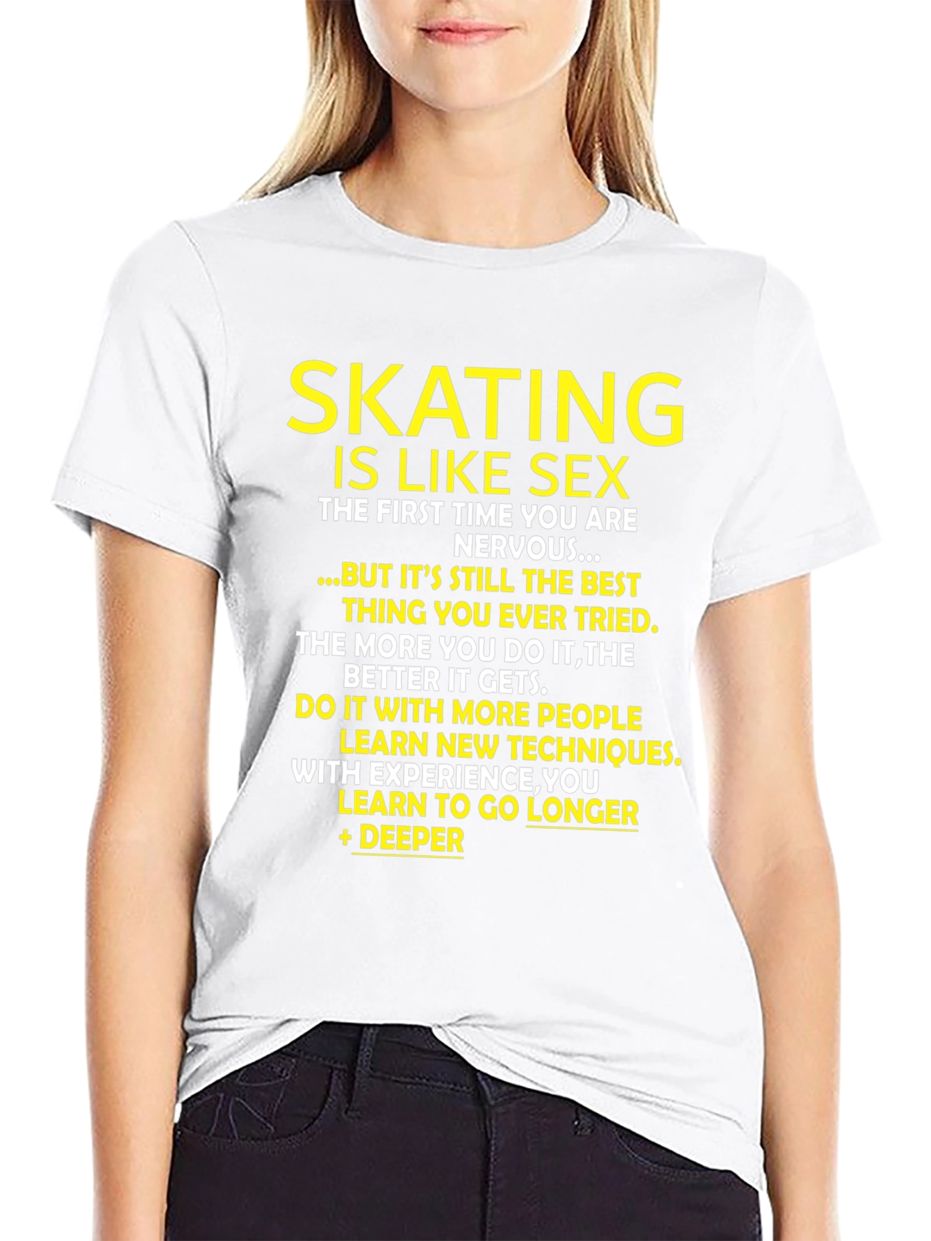 Skating is Like Sex Graphic T-Shirt