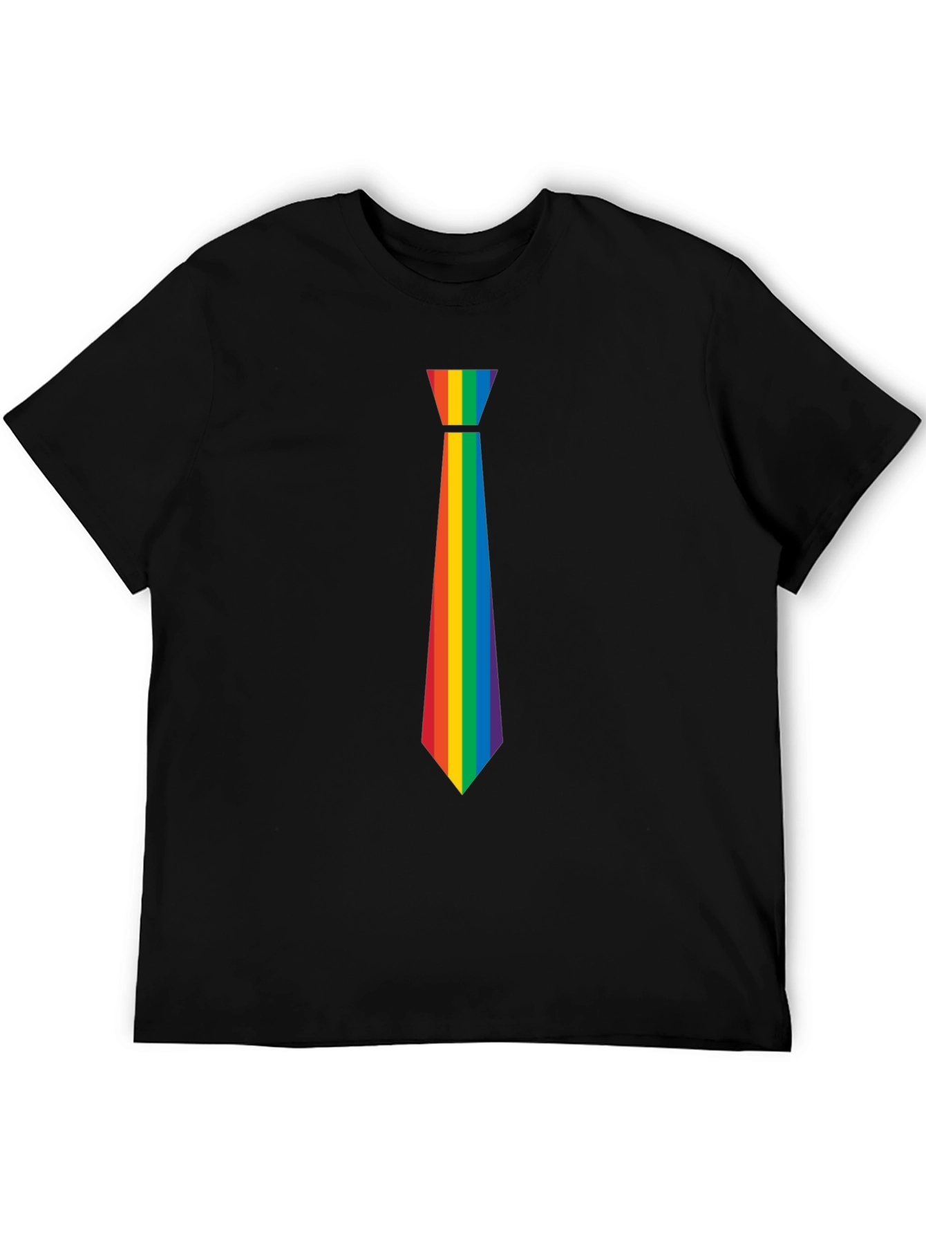 Rainbow Tie Graphic Tee - Pride Month Apparel