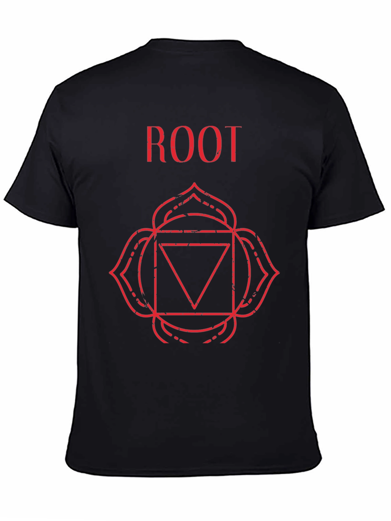 Root Chakra T-Shirt - Black Cotton Spiritual Tee
