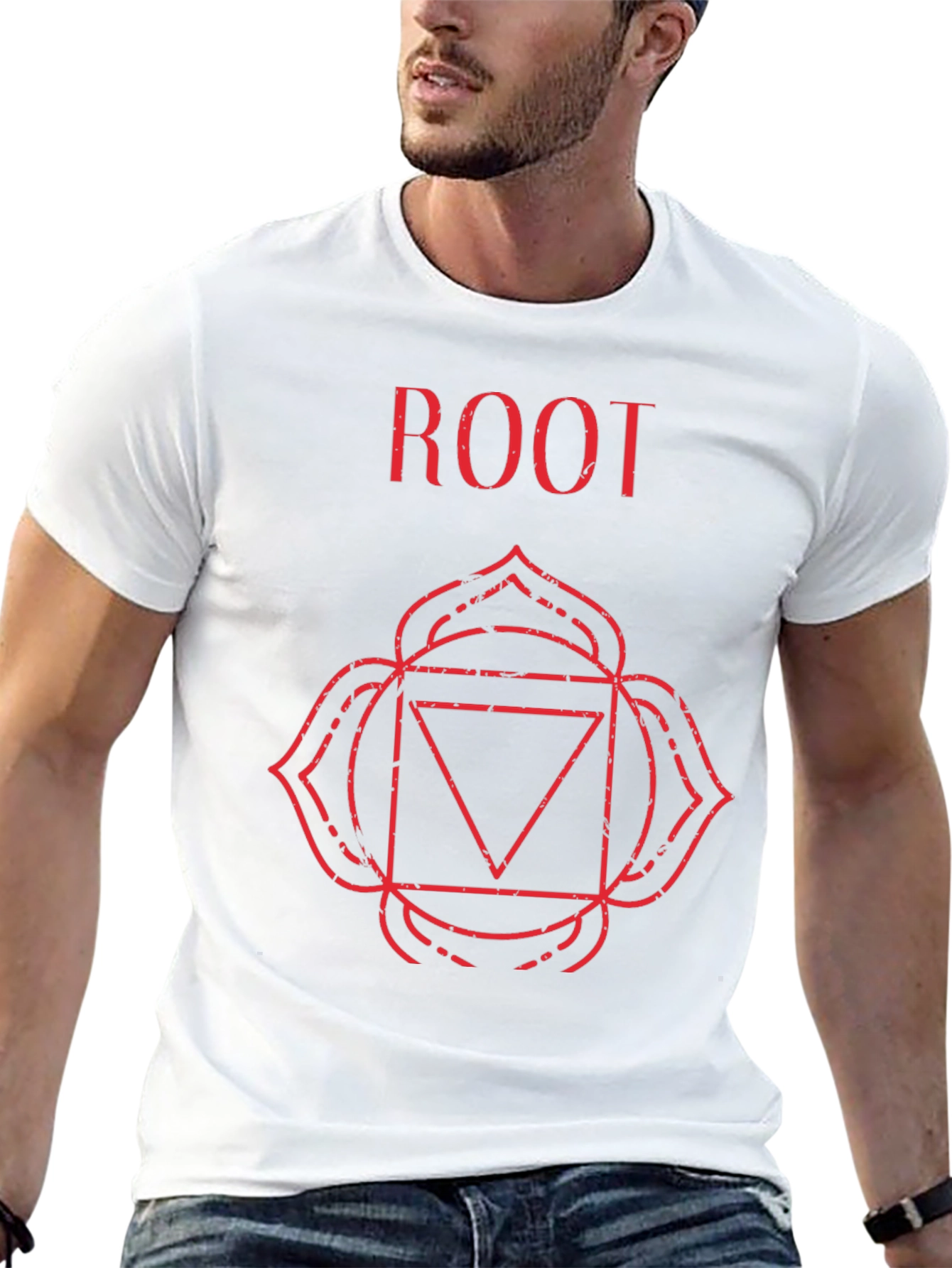Root Chakra T-Shirt - Black Cotton Spiritual Tee