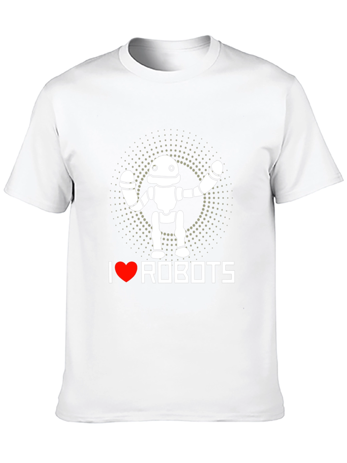 I Heart Robots Graphic T-Shirt - Black Crew Neck