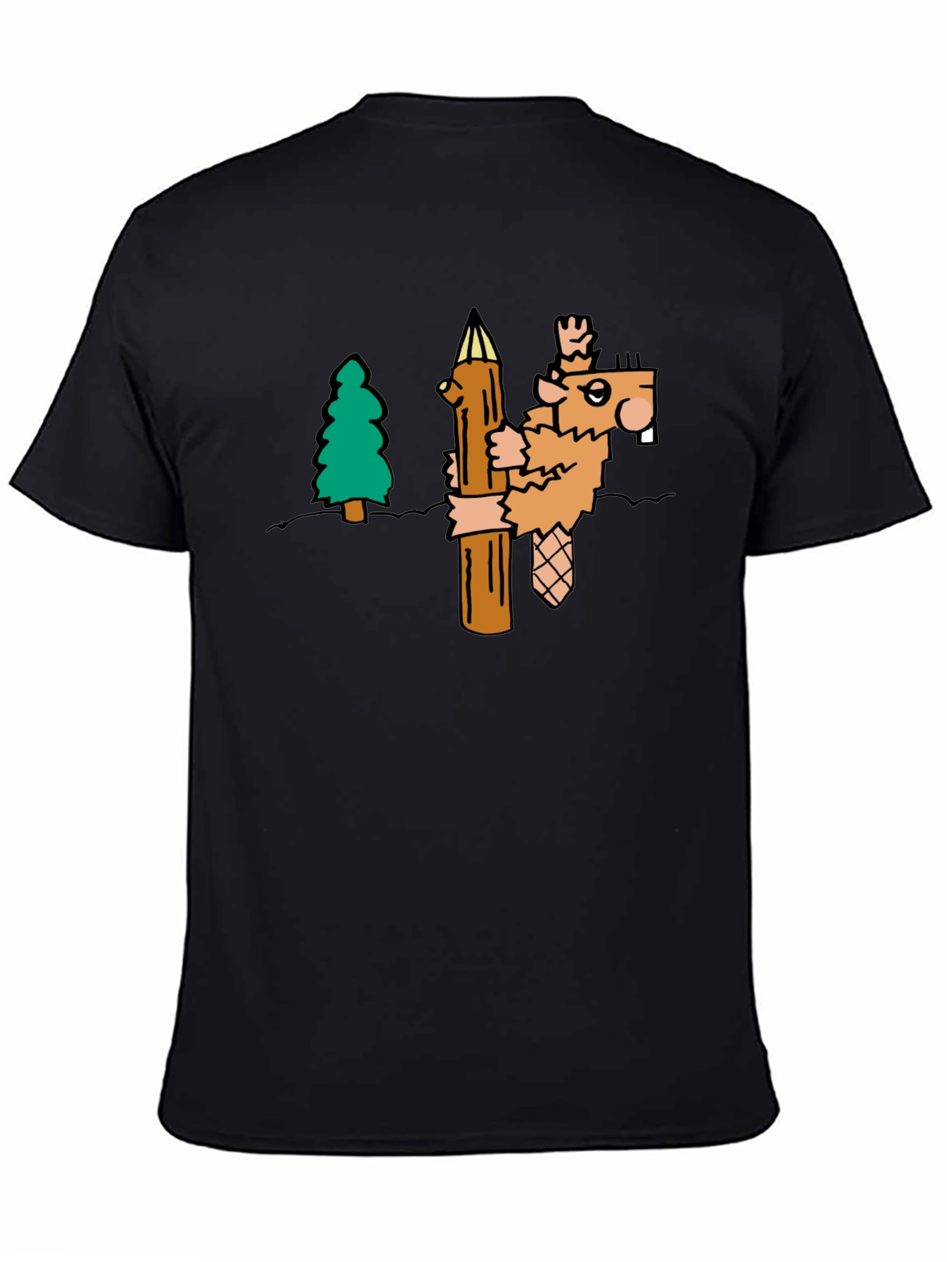 Funny Beaver T-Shirt - Cartoon Woodcutter Tee