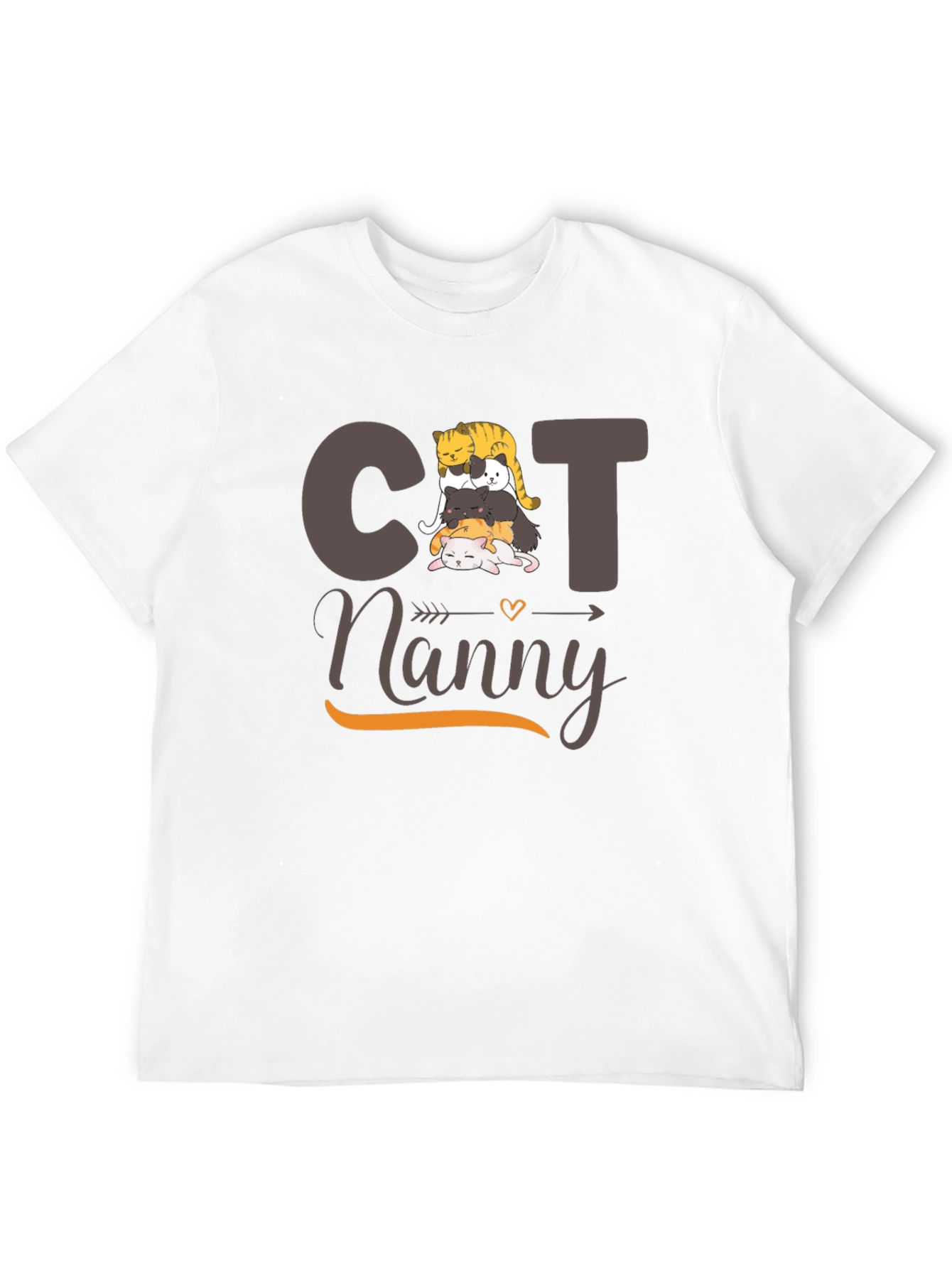 Cat Nanny T-Shirt - Cute Cat Stack Design