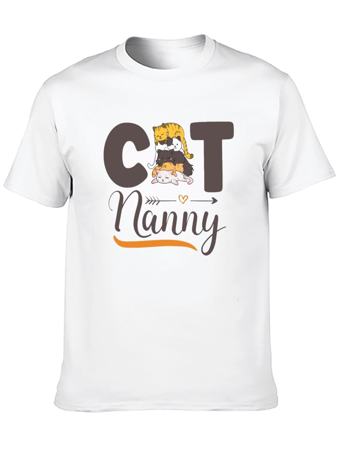 Cat Nanny T-Shirt - Cute Cat Stack Design