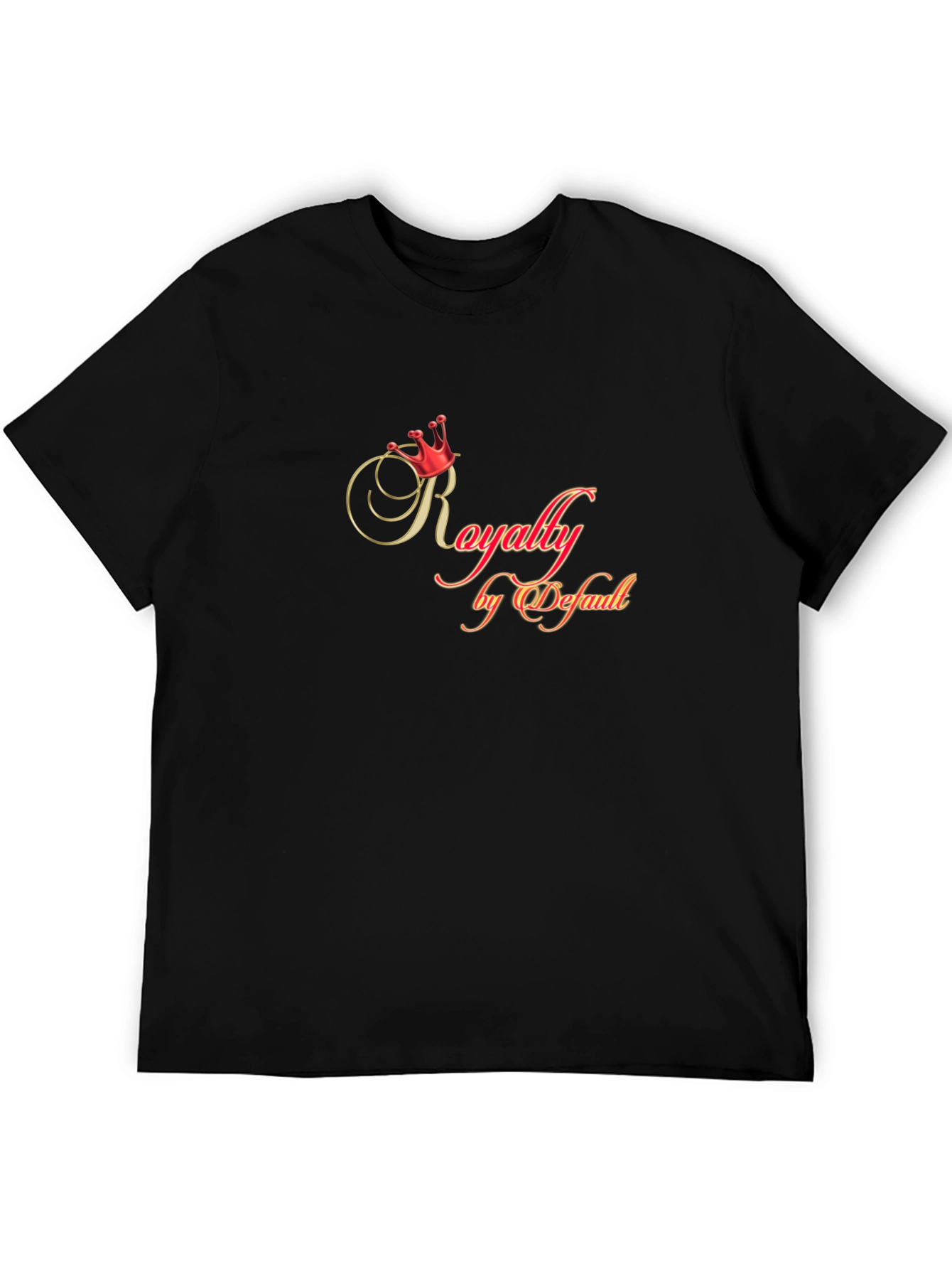 Royalty by Default Black Graphic T-Shirt