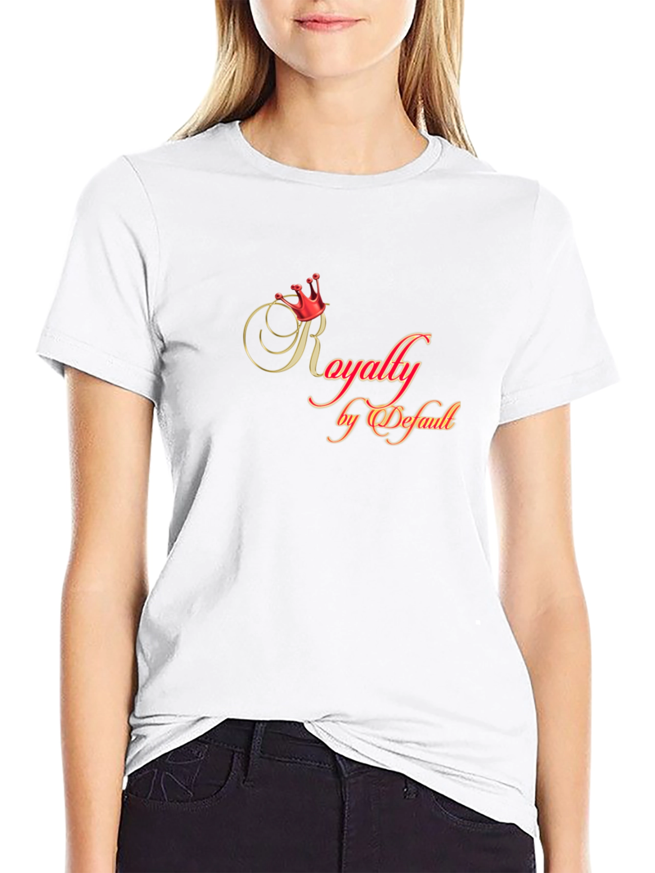 Royalty by Default Black Graphic T-Shirt