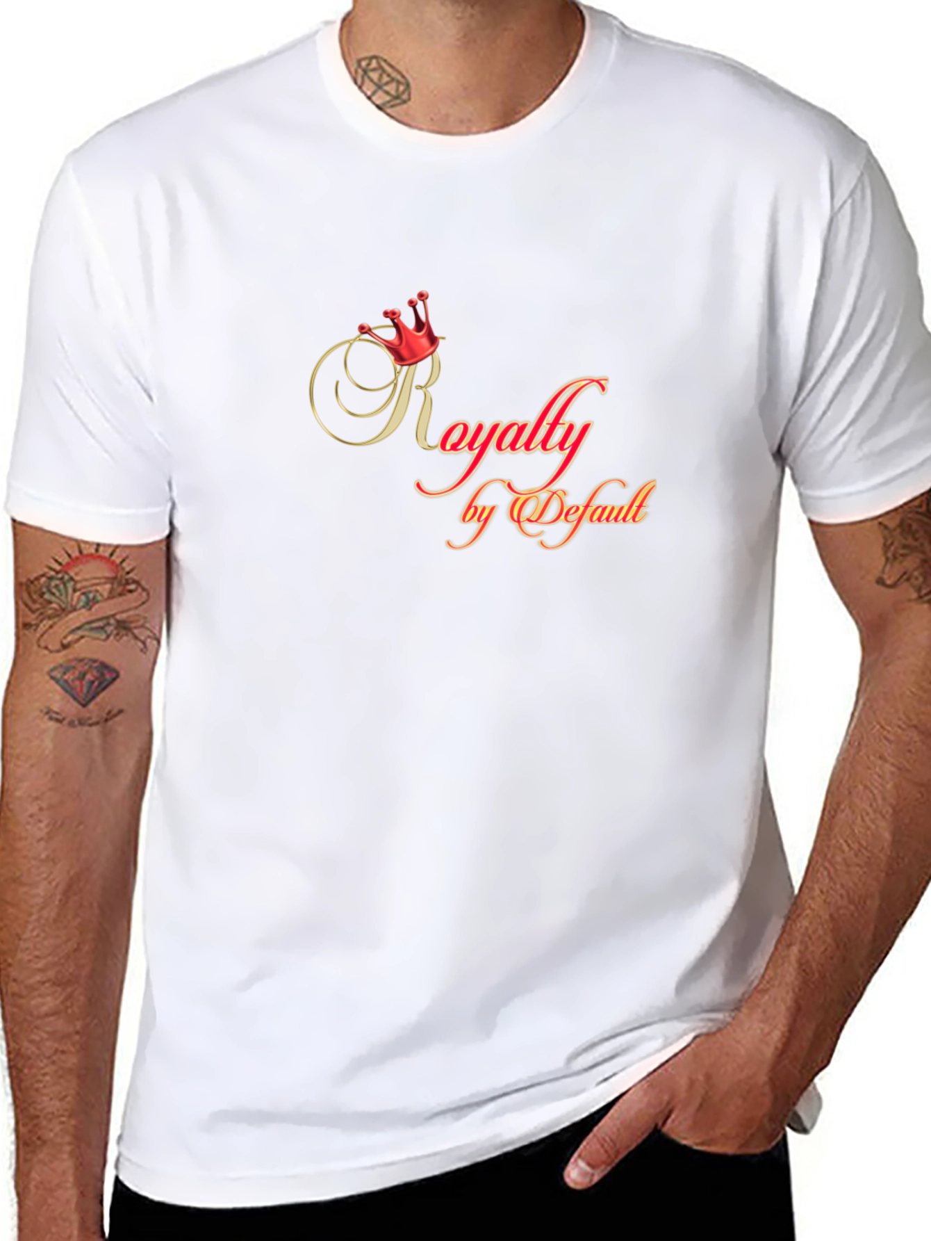 Royalty by Default Black Graphic T-Shirt