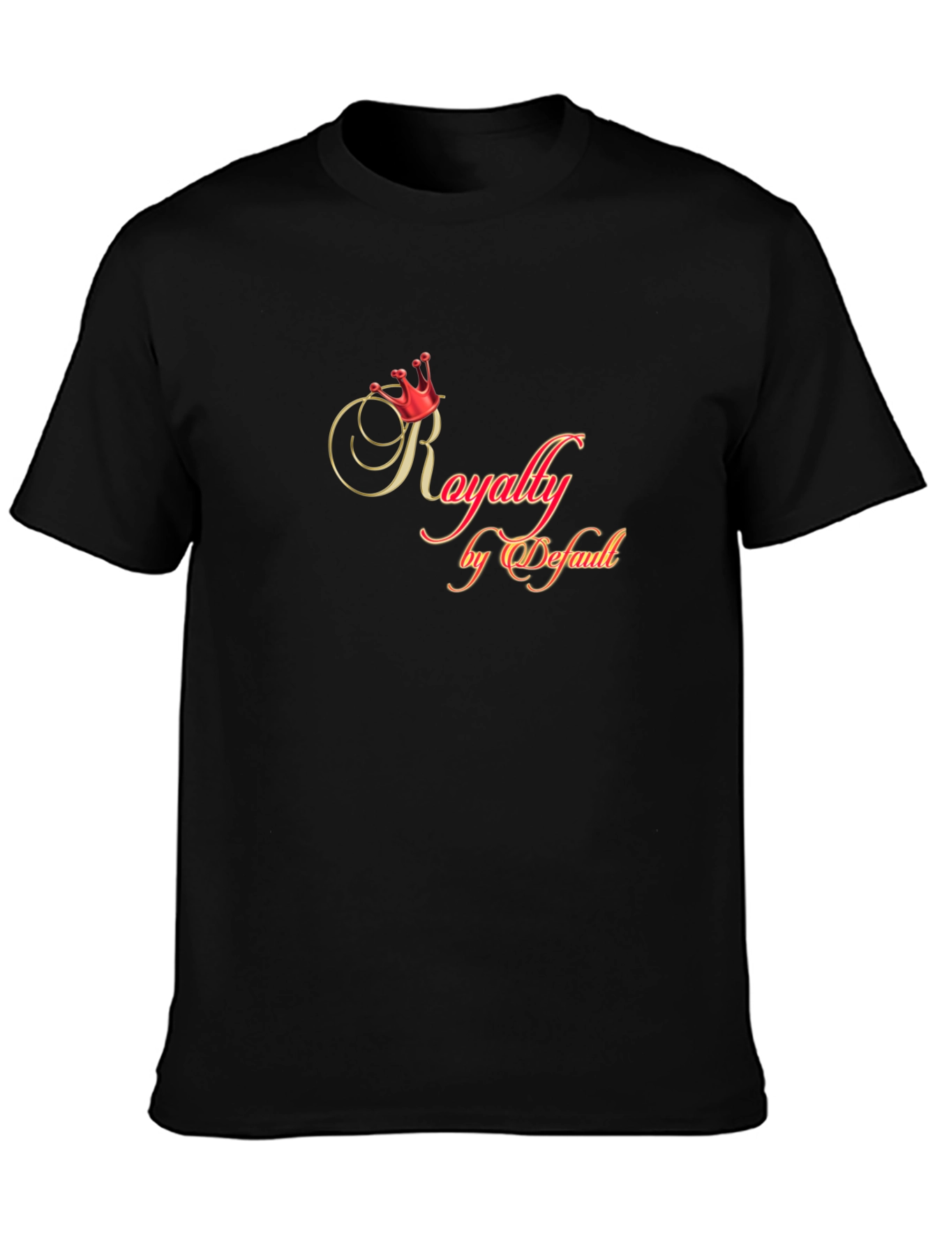 Royalty by Default Black Graphic T-Shirt