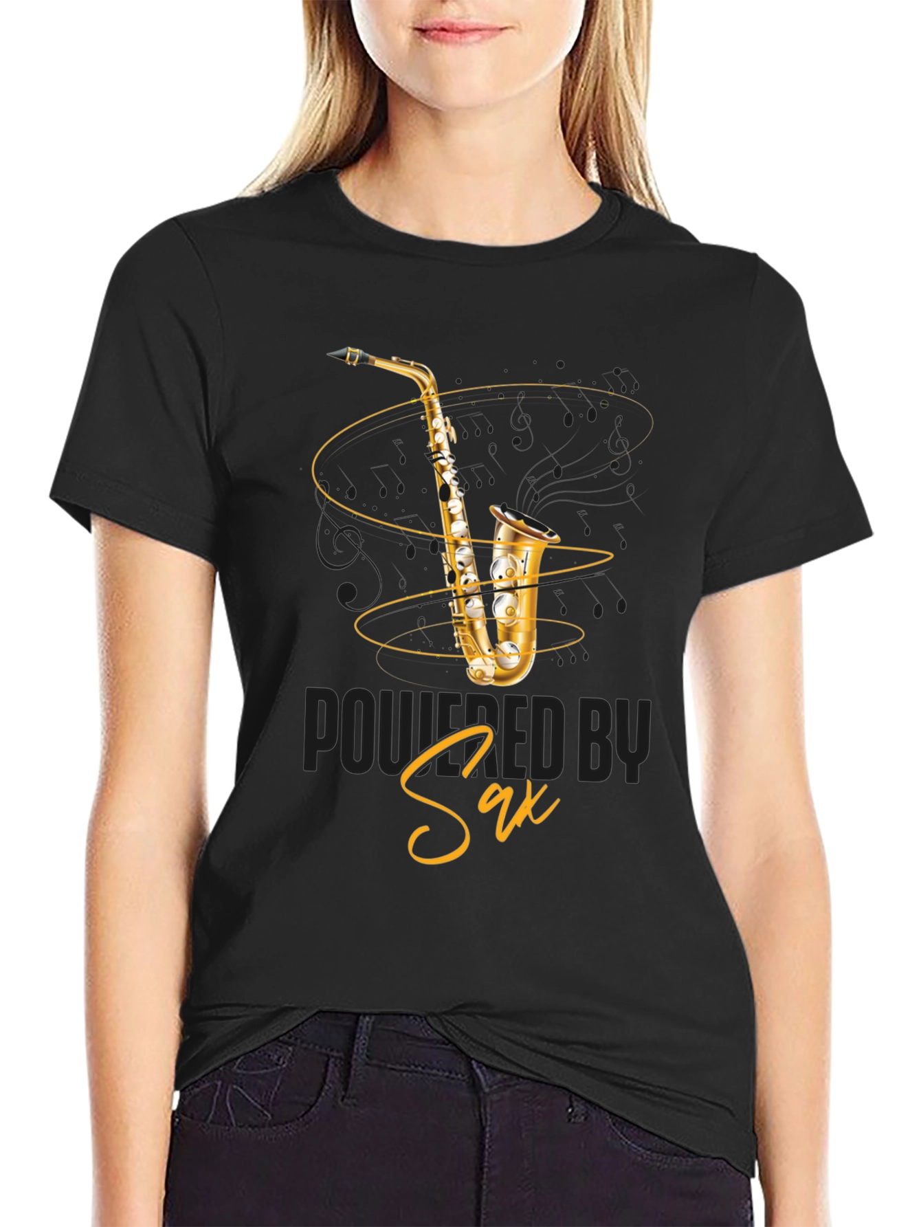 Saxophone Graphic T-Shirt - Musical Instrument Tee