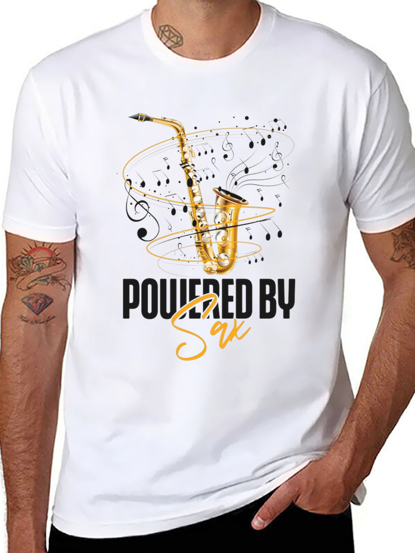 Saxophone Graphic T-Shirt - Musical Instrument Tee