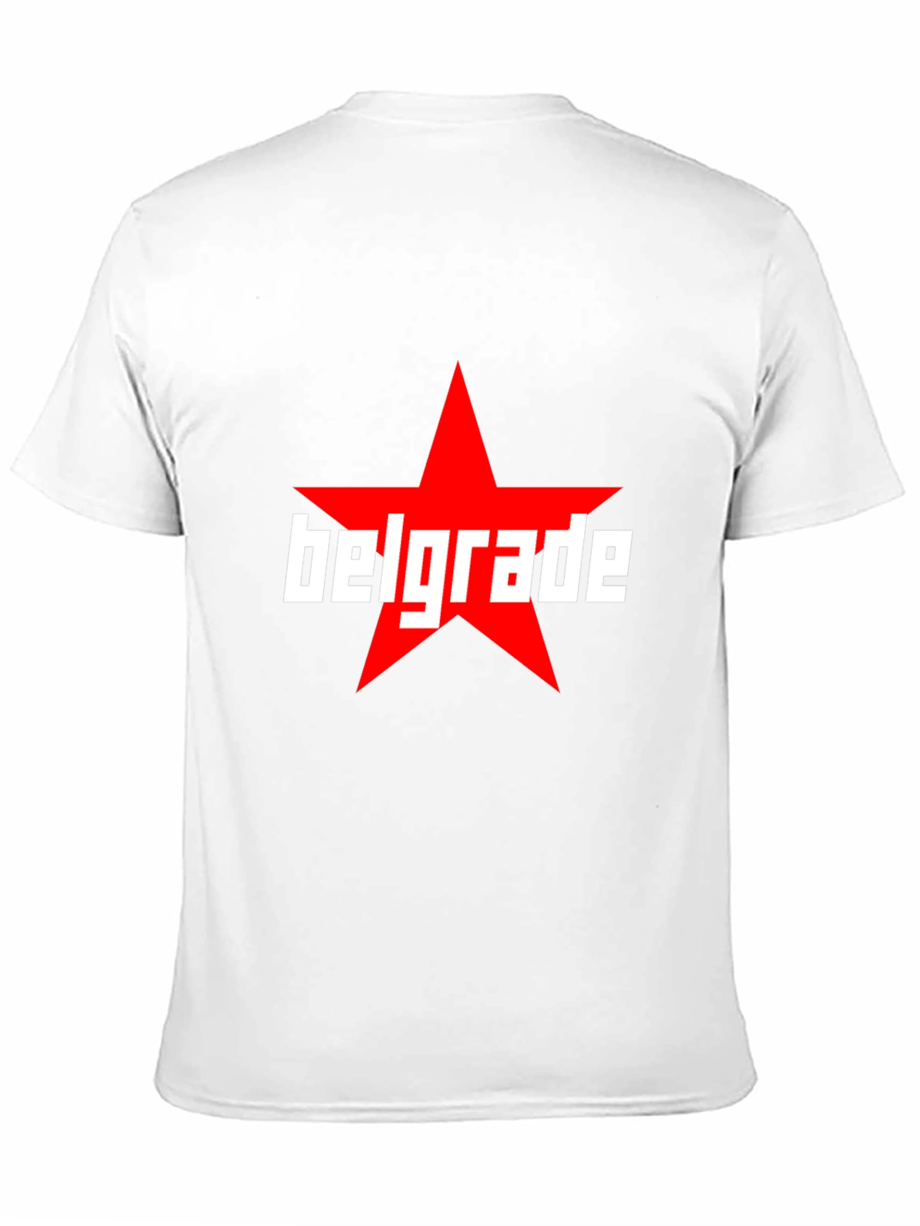 Belgrade Star Graphic Tee - Black Cotton T-Shirt