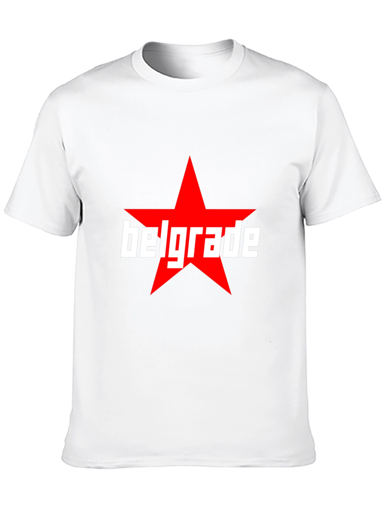 Belgrade Star Graphic Tee - Black Cotton T-Shirt