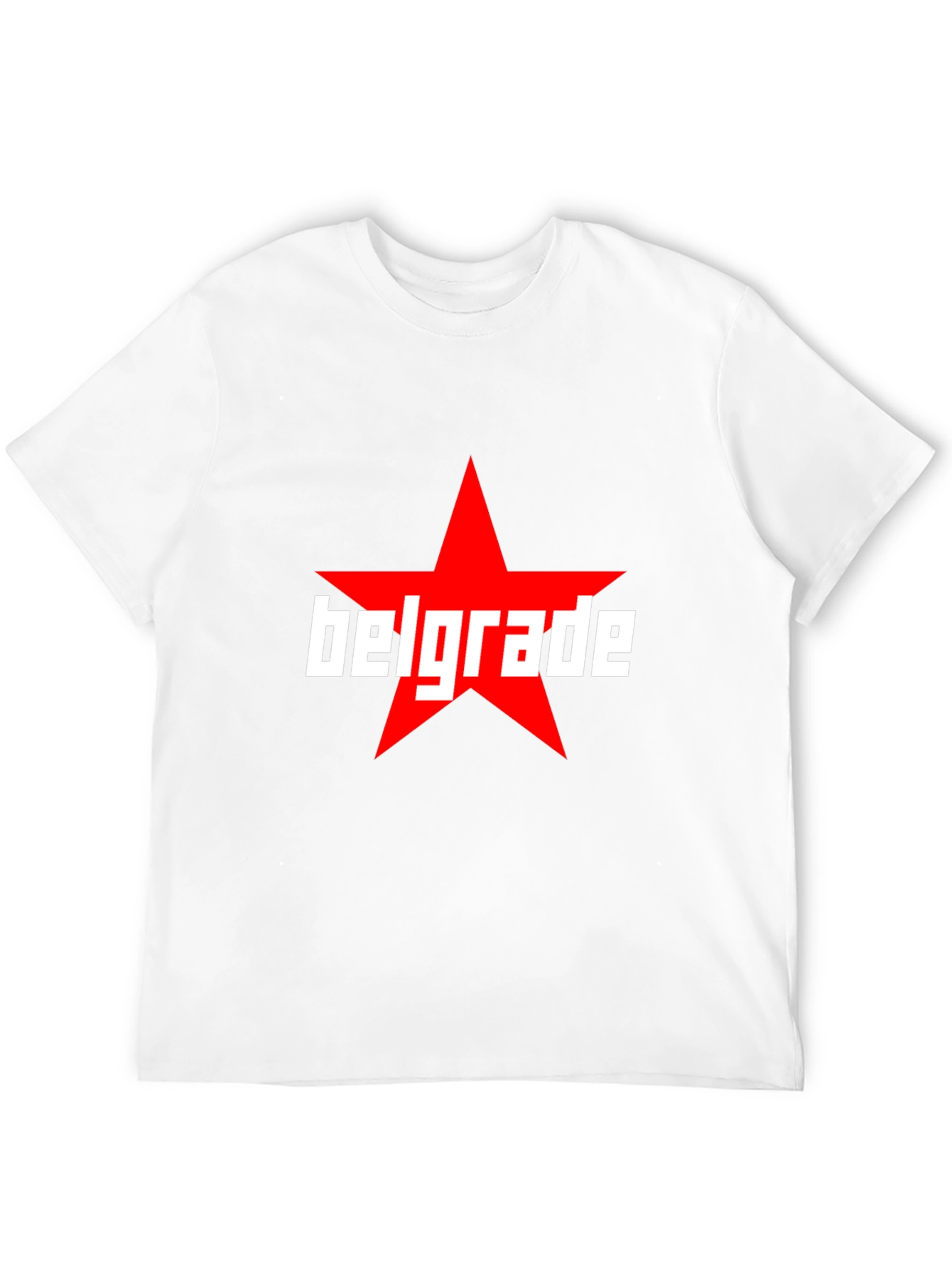Belgrade Star Graphic Tee - Black Cotton T-Shirt
