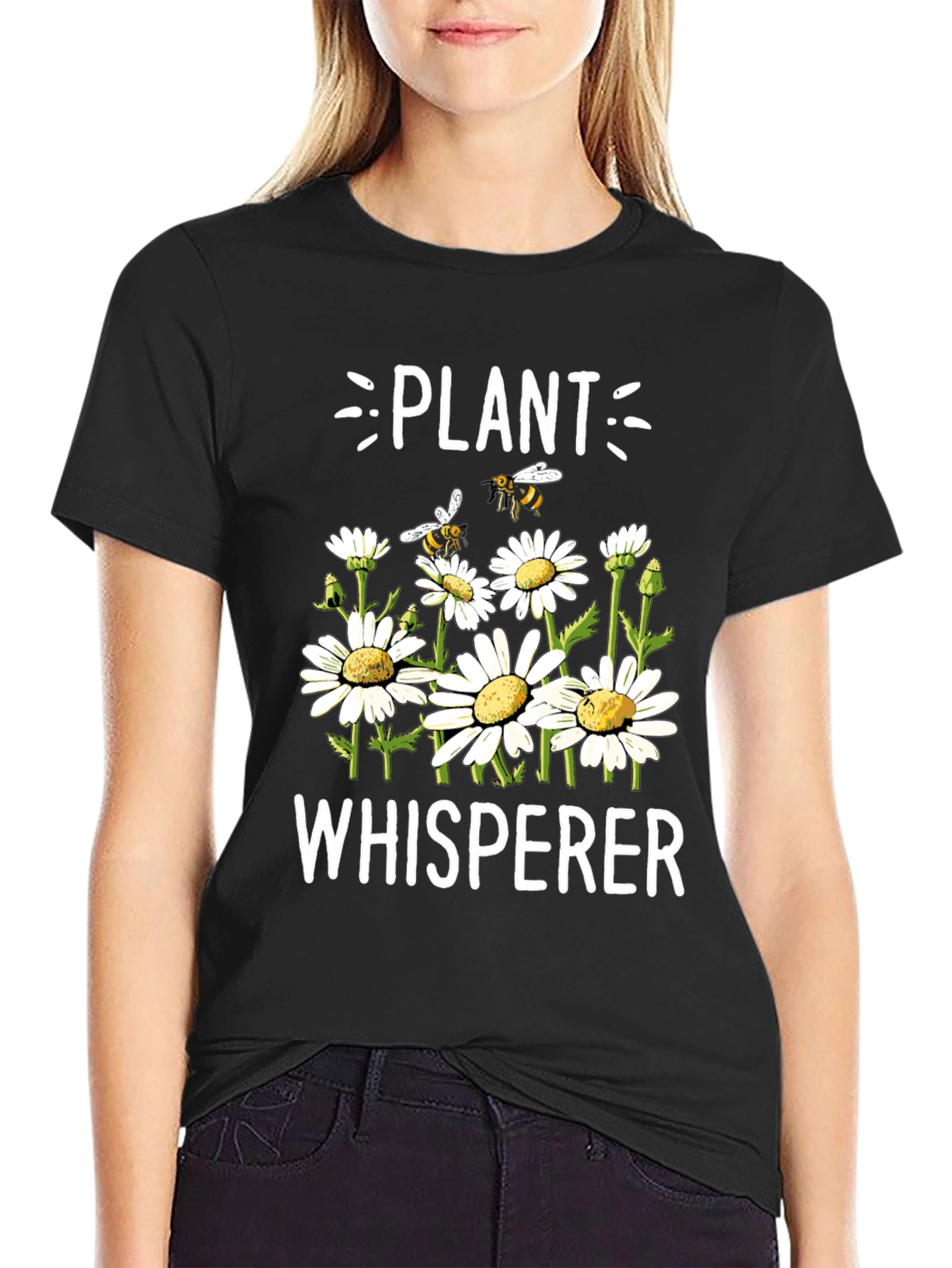 Plant Whisperer Graphic Tee - Black