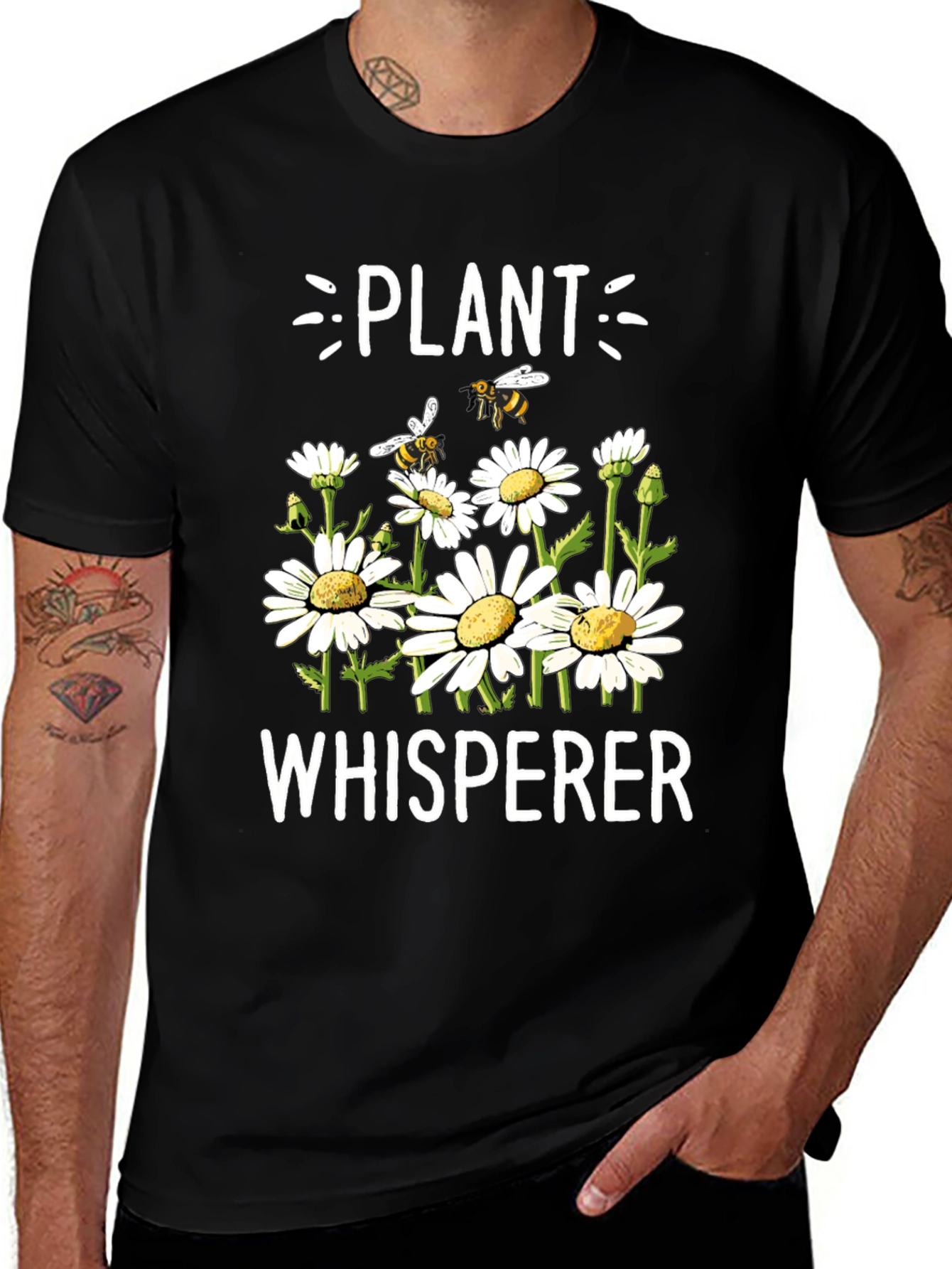 Plant Whisperer Graphic Tee - Black