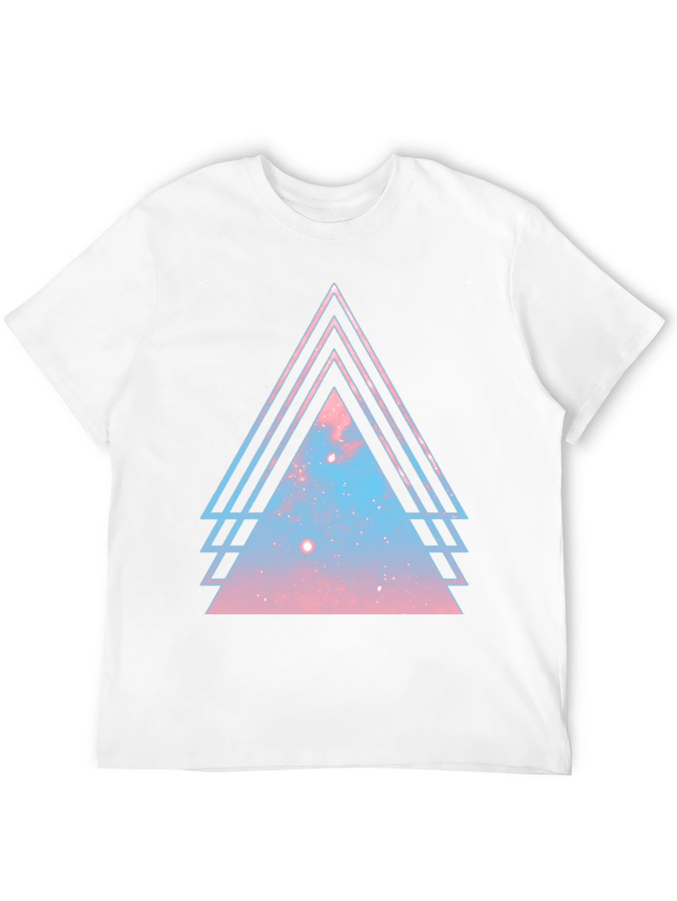 Galaxy Triangle Graphic Tee - Stylish Mens Black T-Shirt