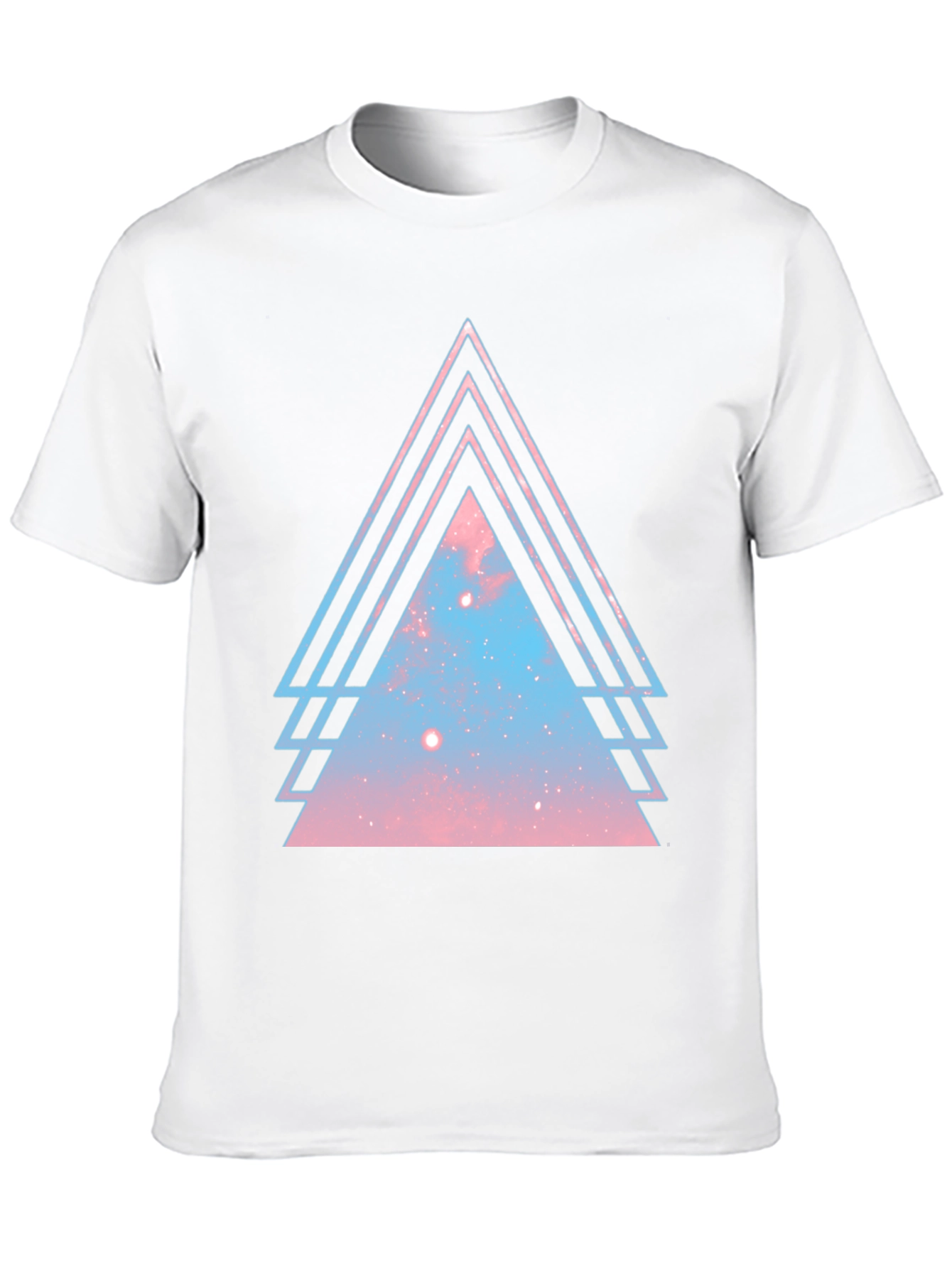 Galaxy Triangle Graphic Tee - Stylish Mens Black T-Shirt