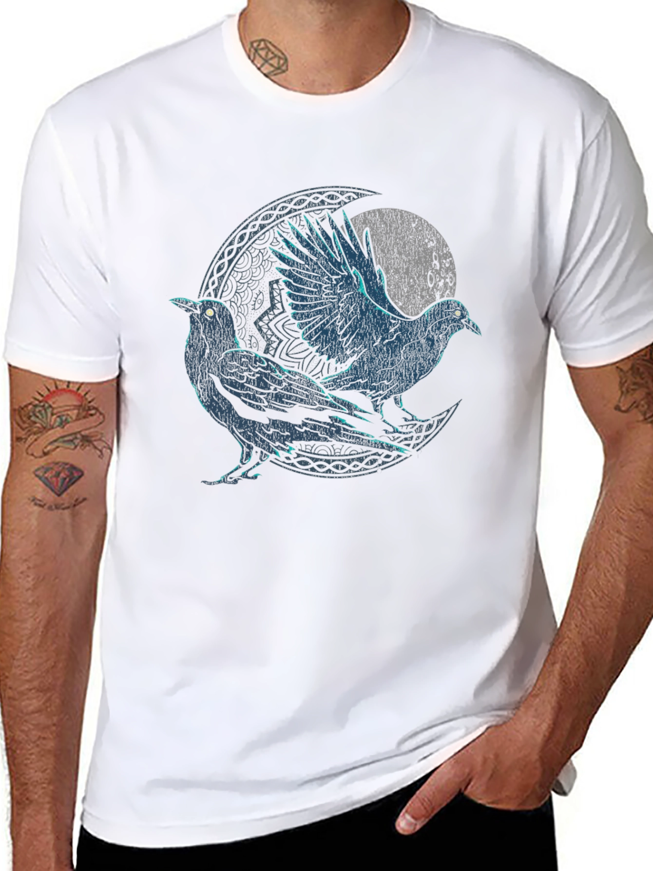 Mystic Raven Graphic T-Shirt - Black