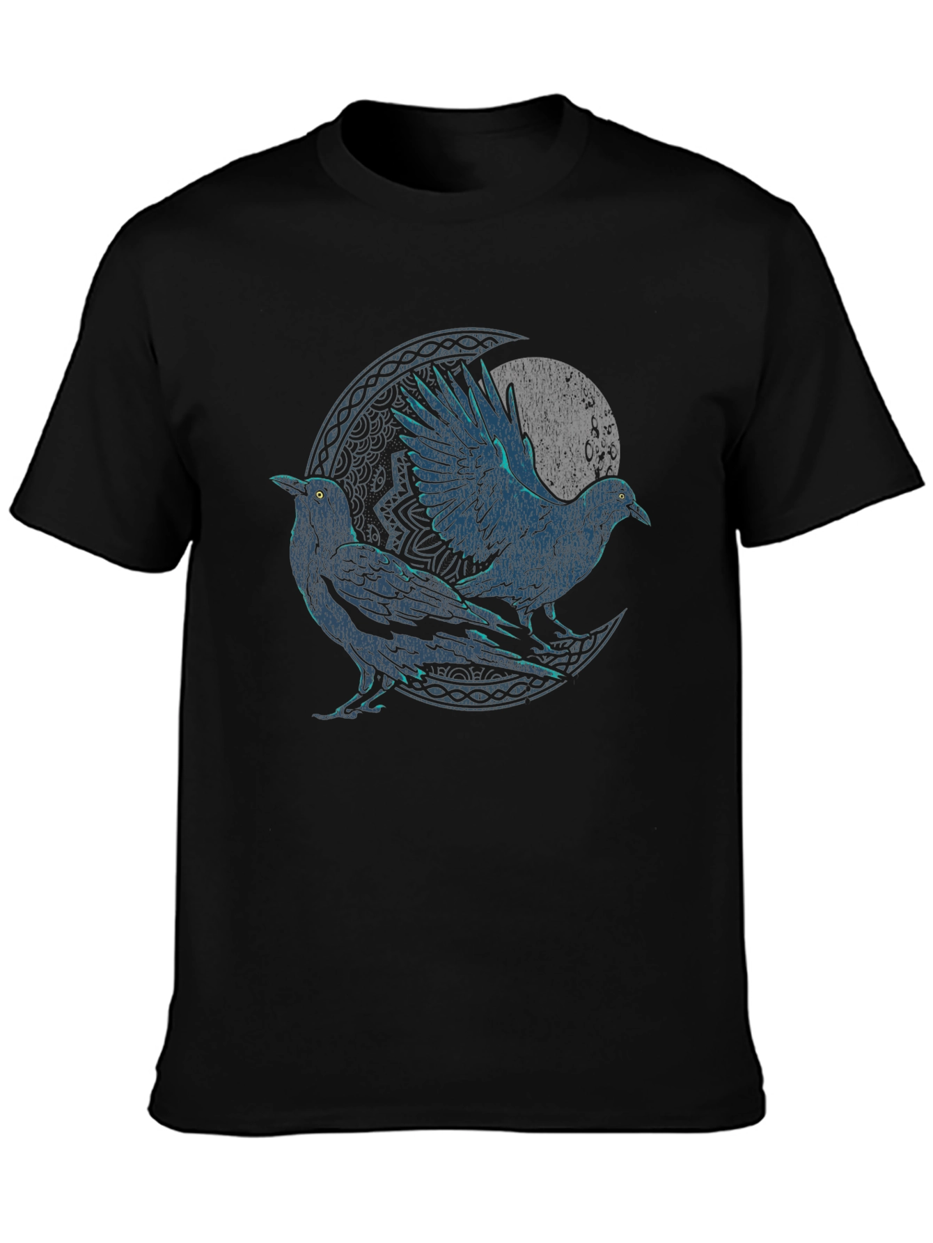 Mystic Raven Graphic T-Shirt - Black