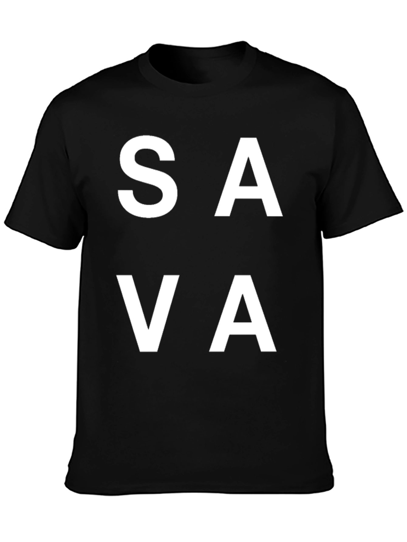 SAVA Graphic Tee - Casual Black T-Shirt
