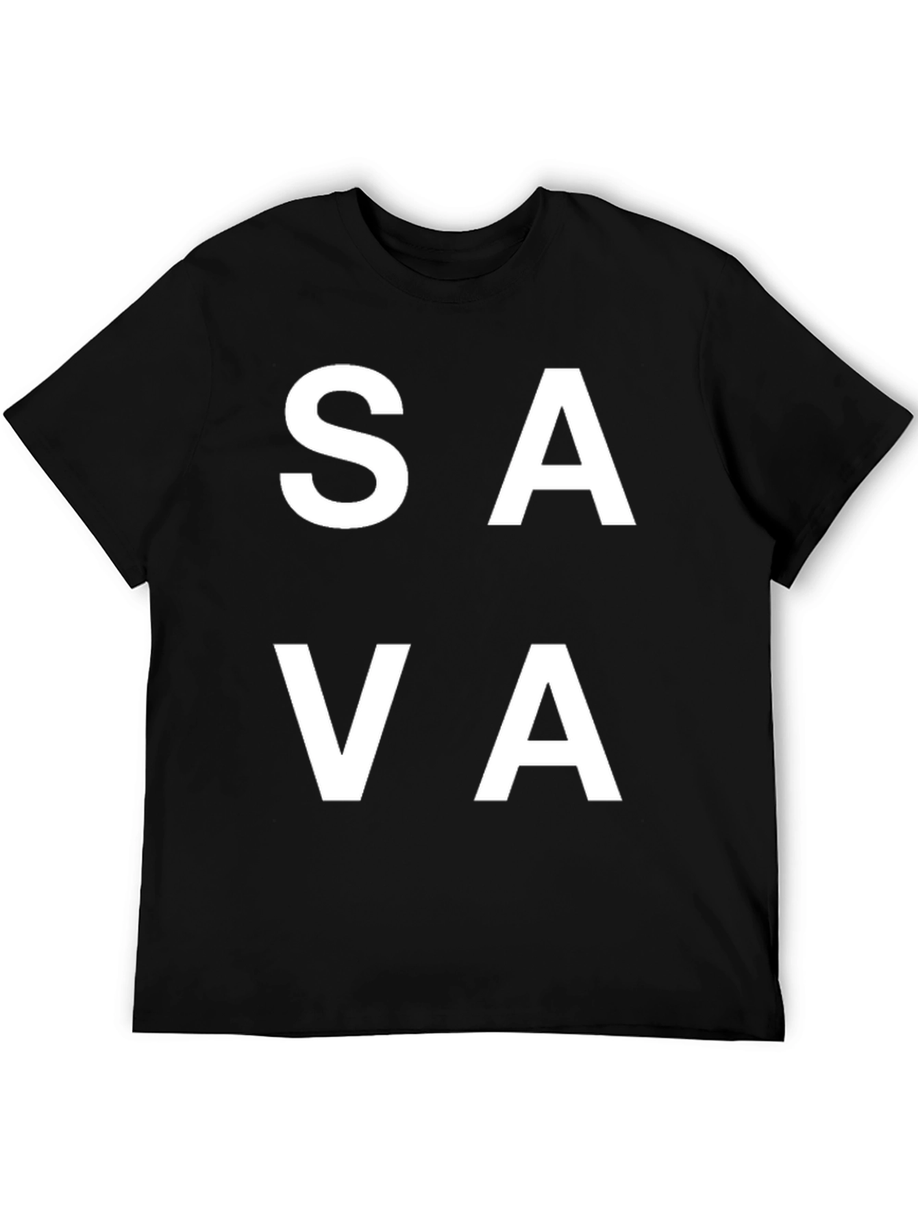 SAVA Graphic Tee - Casual Black T-Shirt