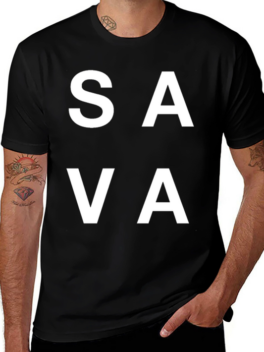SAVA Graphic Tee - Casual Black T-Shirt