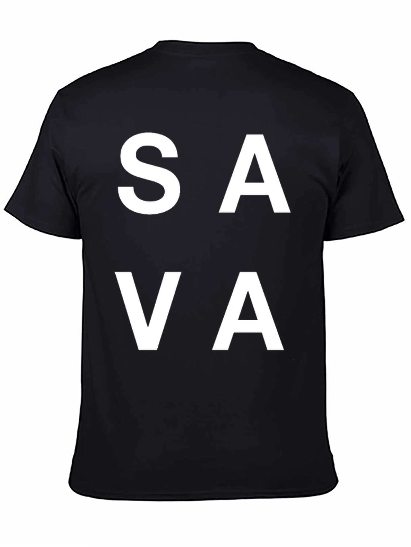SAVA Graphic Tee - Casual Black T-Shirt