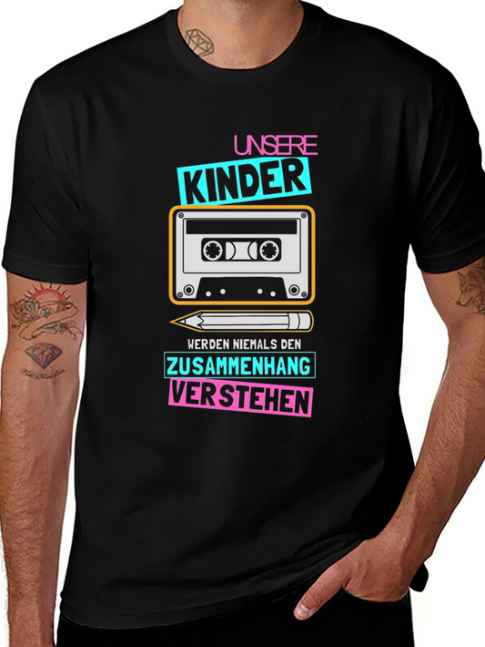 Retro Cassette Tape T-Shirt - Unsere Kinder