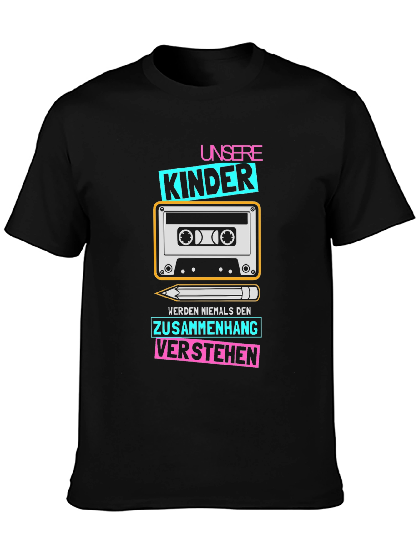 Retro Cassette Tape T-Shirt - Unsere Kinder