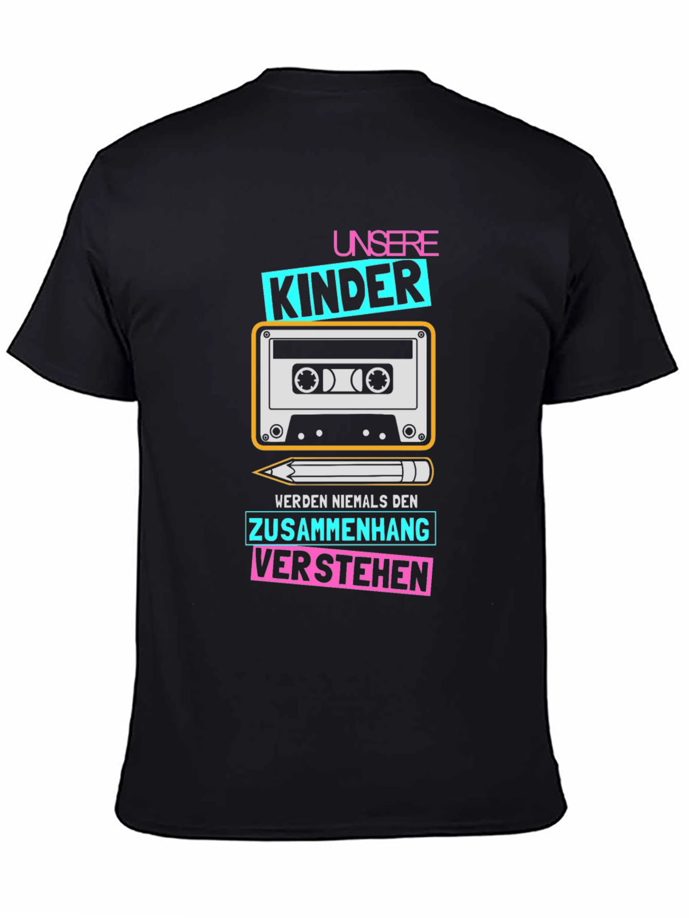 Retro Cassette Tape T-Shirt - Unsere Kinder
