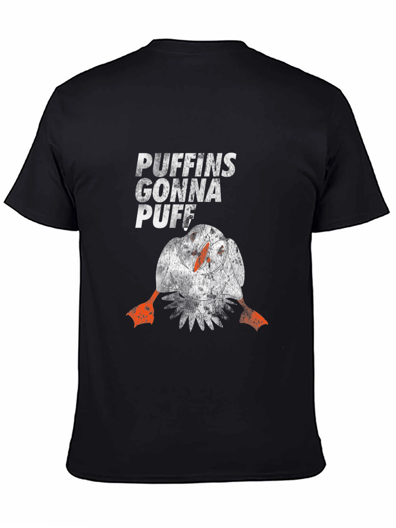Puffins Gonna Puff Black T-Shirt