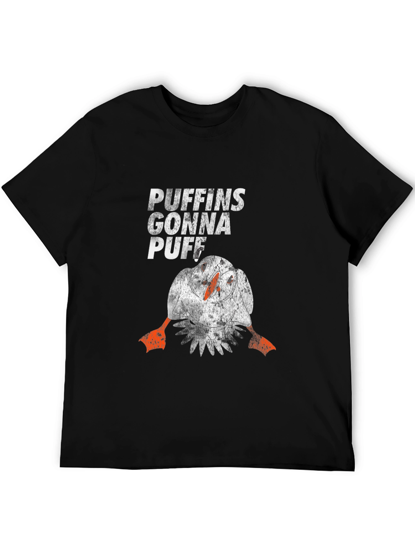 Puffins Gonna Puff Black T-Shirt