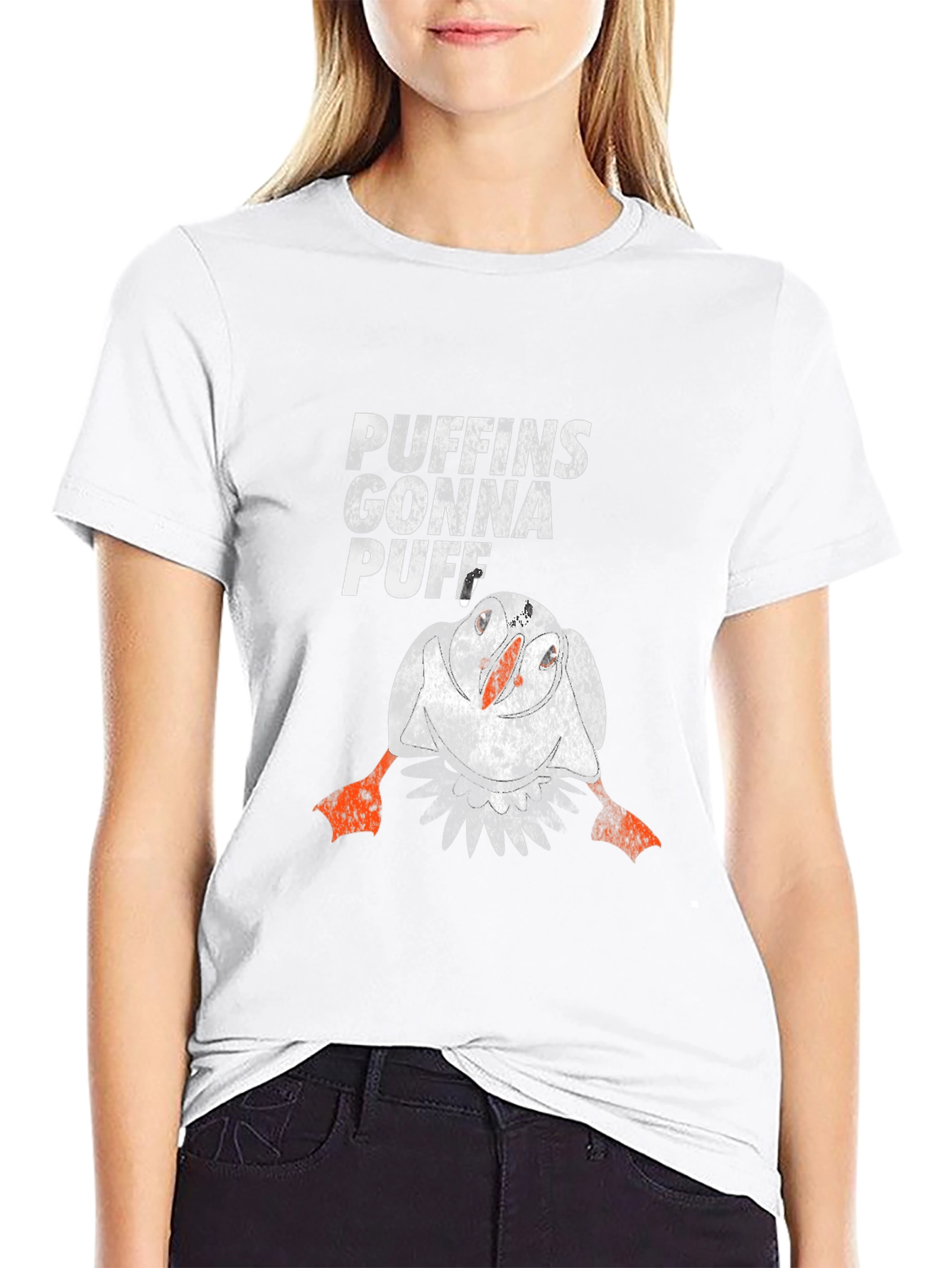 Puffins Gonna Puff Black T-Shirt