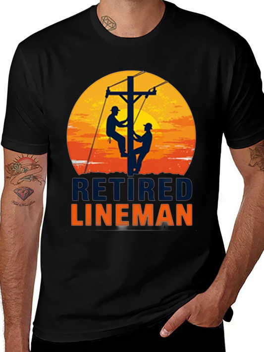 Retired Lineman Graphic T-Shirt