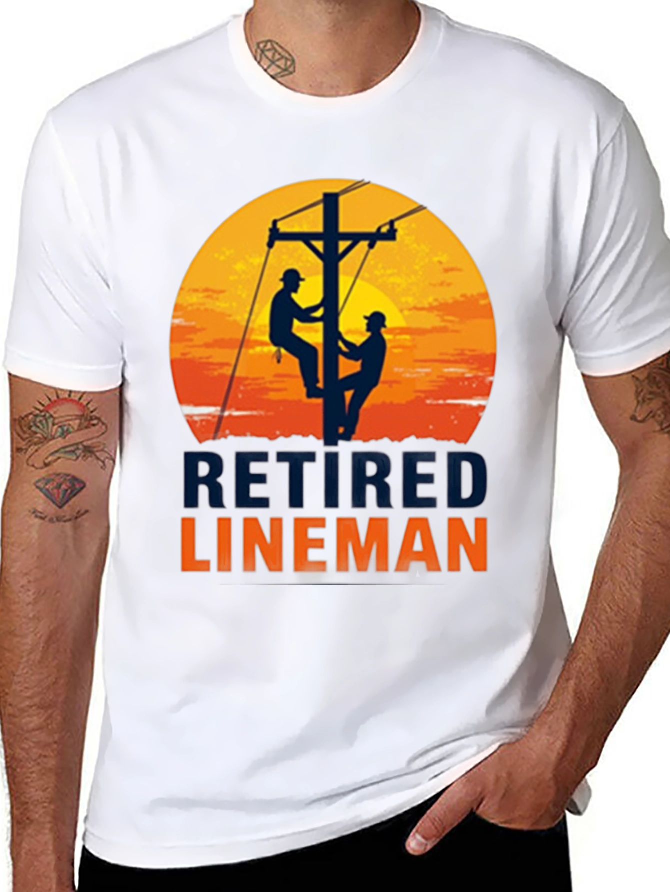 Retired Lineman Graphic T-Shirt